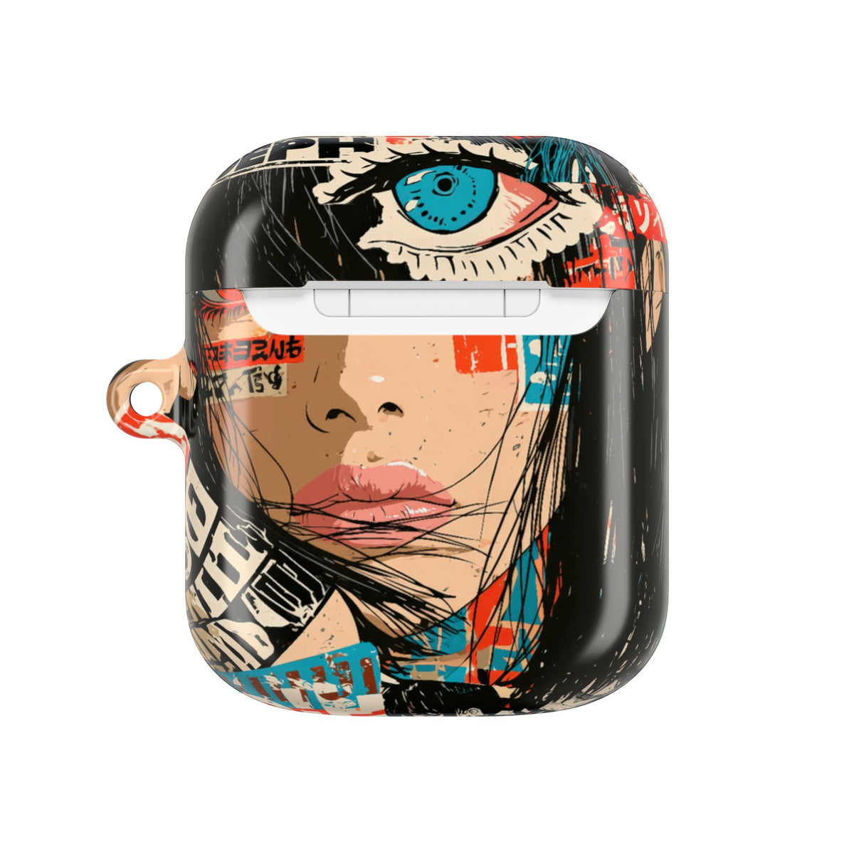 Shibuya Street Collage · Hard Case for AirPods & AirPods Pro · Red