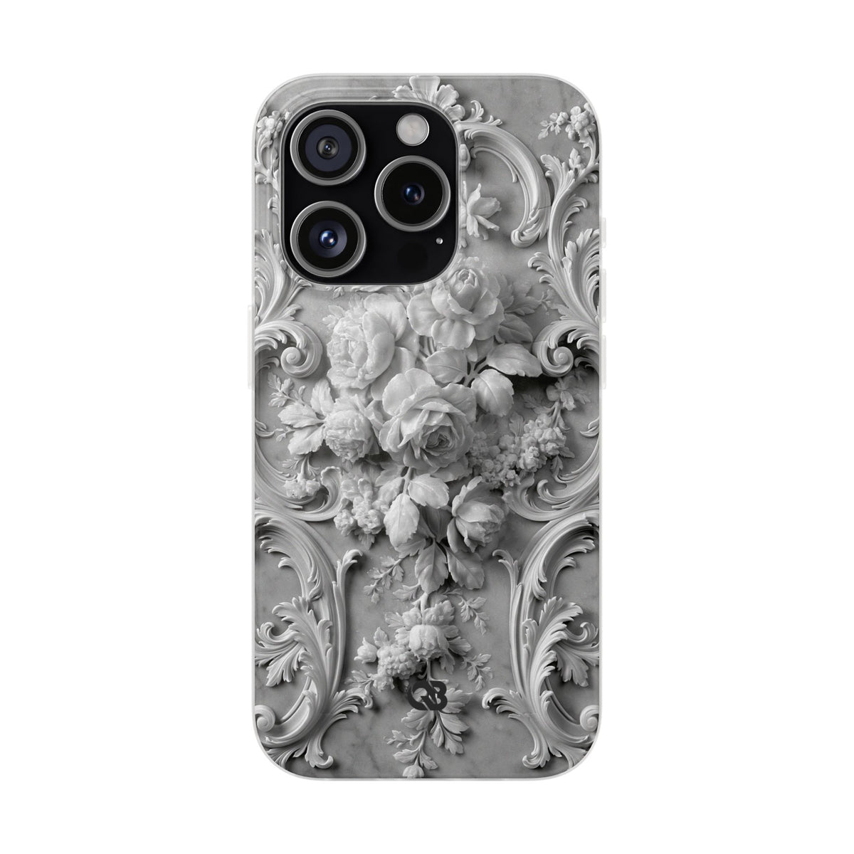 Rococo Marble Rose · Lite Phone Case for iPhone · White
