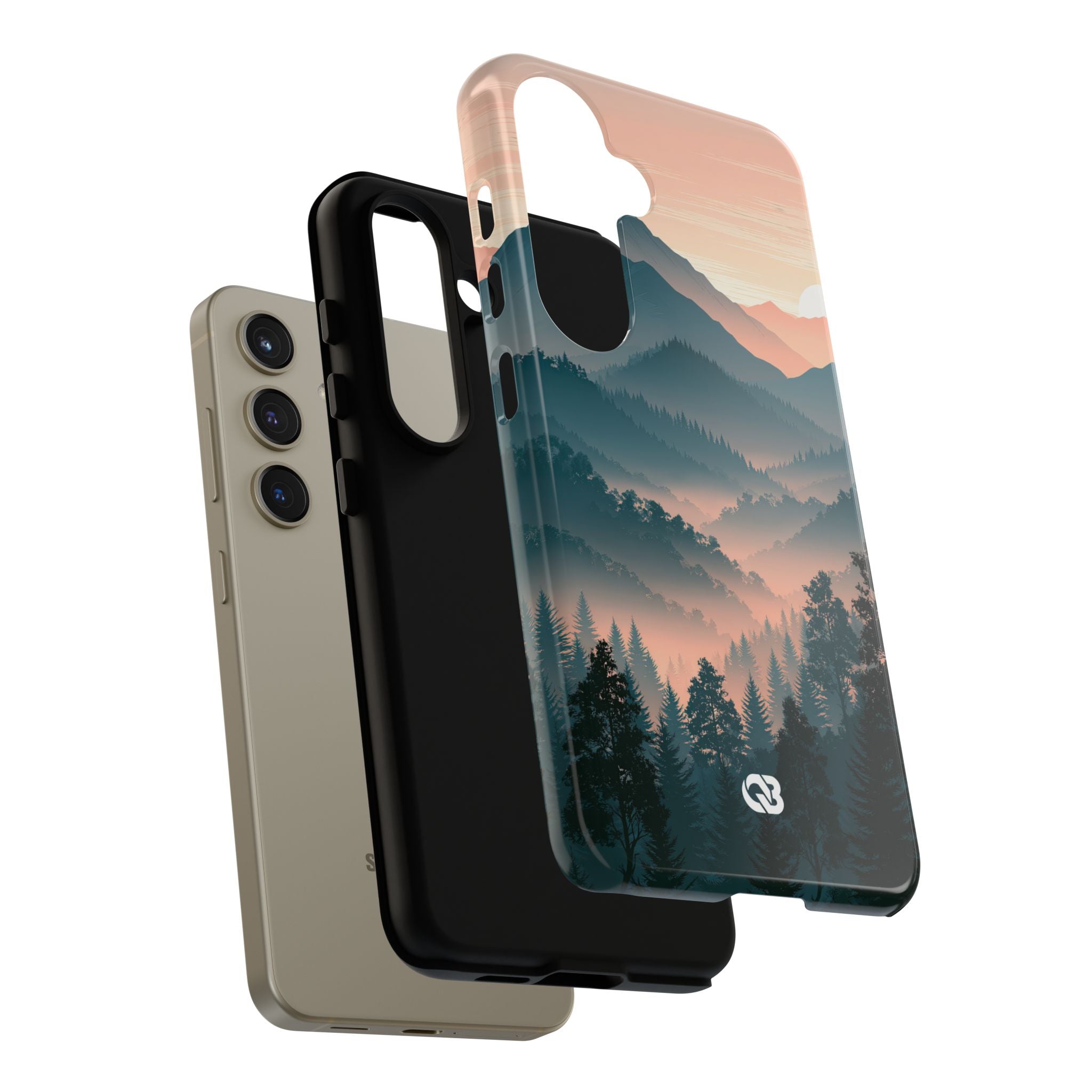 Teal Tough Phone Case for Samsung - Alpine Teal Horizon