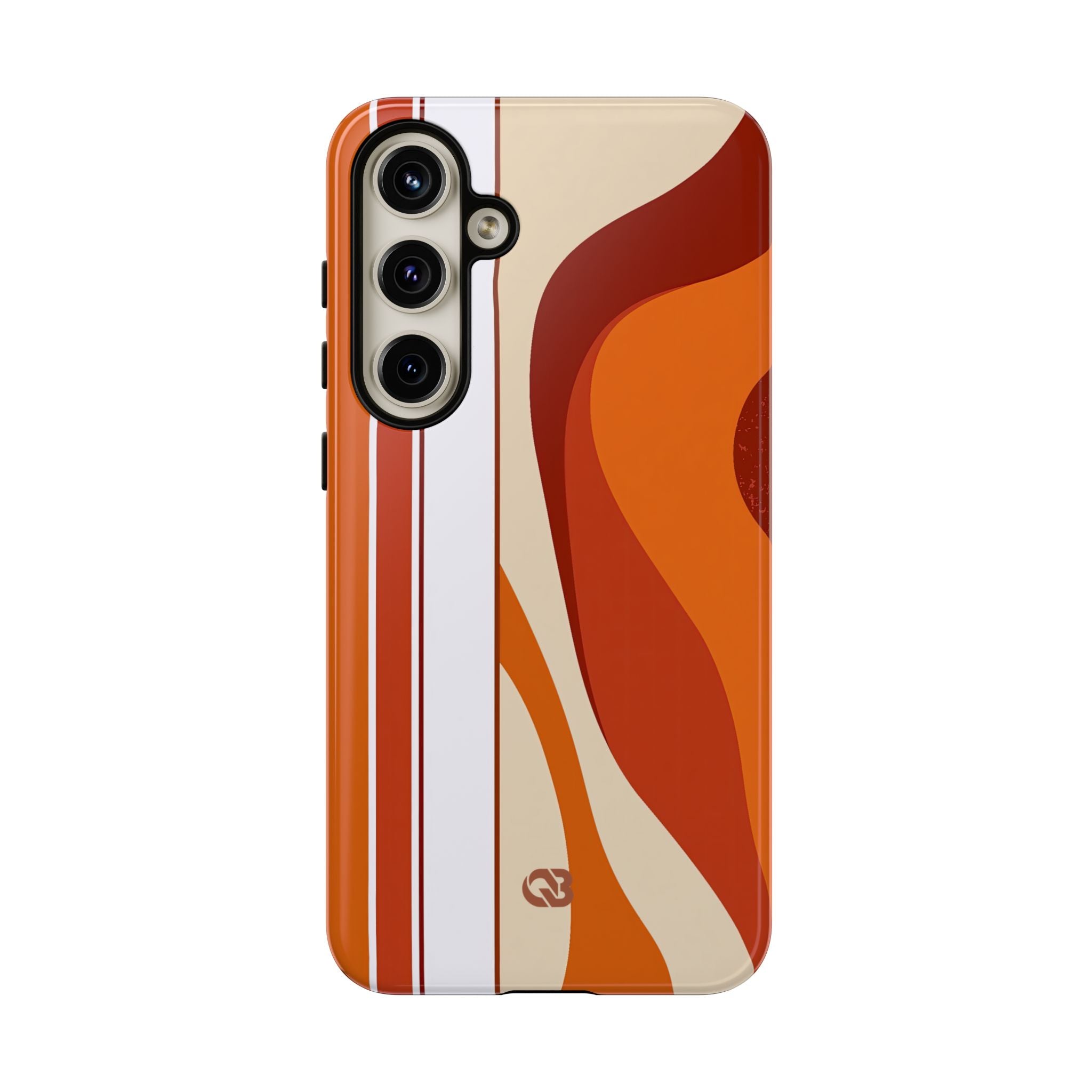 Orange Tough Phone Case for Samsung - Terracotta Metro Line