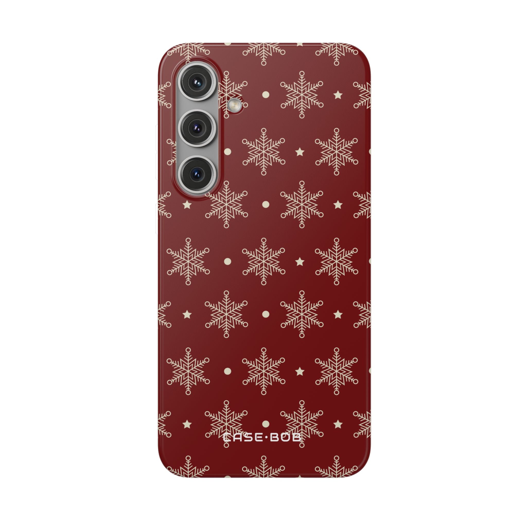 Creme Schneeflocke Crimson Samsung S24 Plus Case - Soft