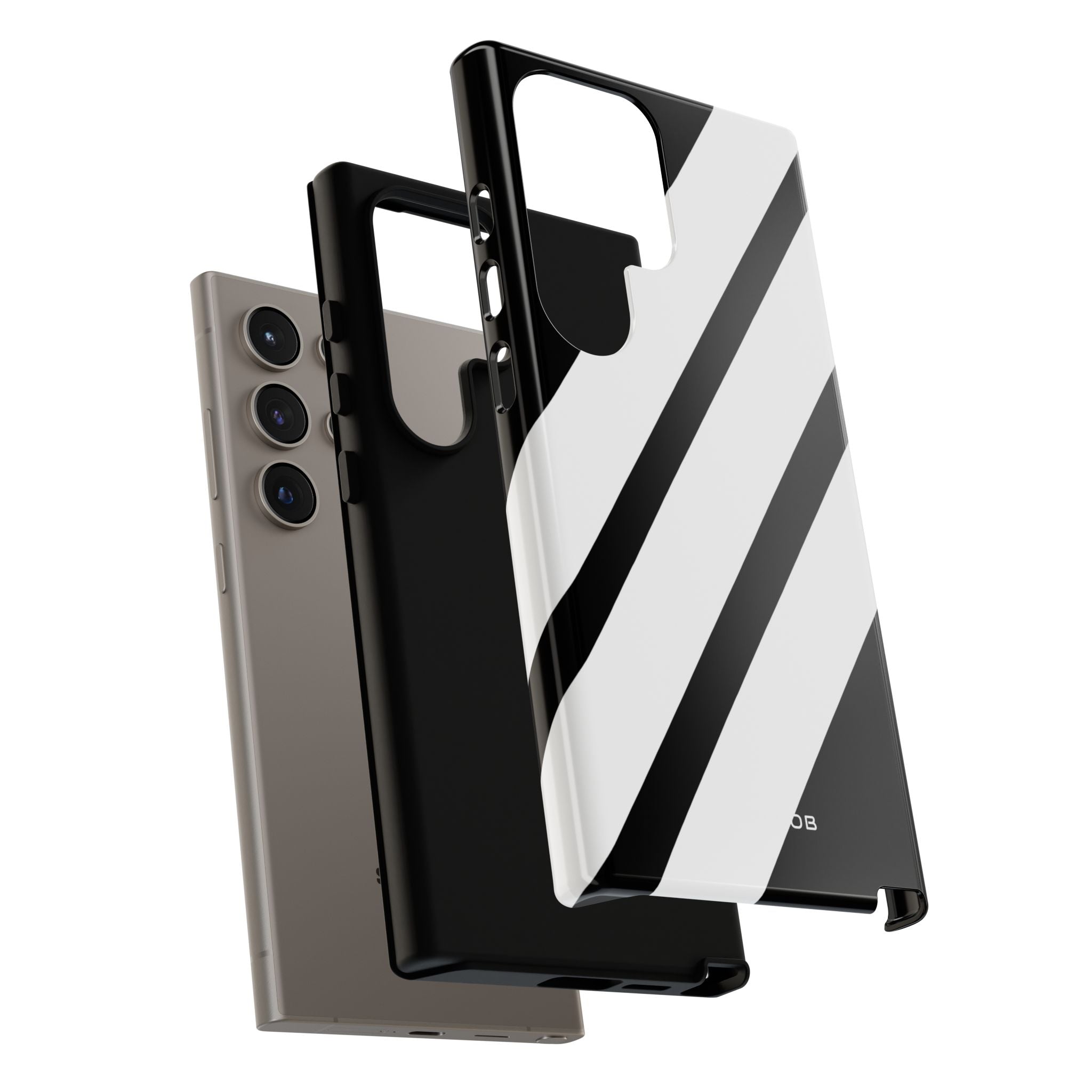 Diagonal Bands Noir Samsung S24 Ultra Case - Tough