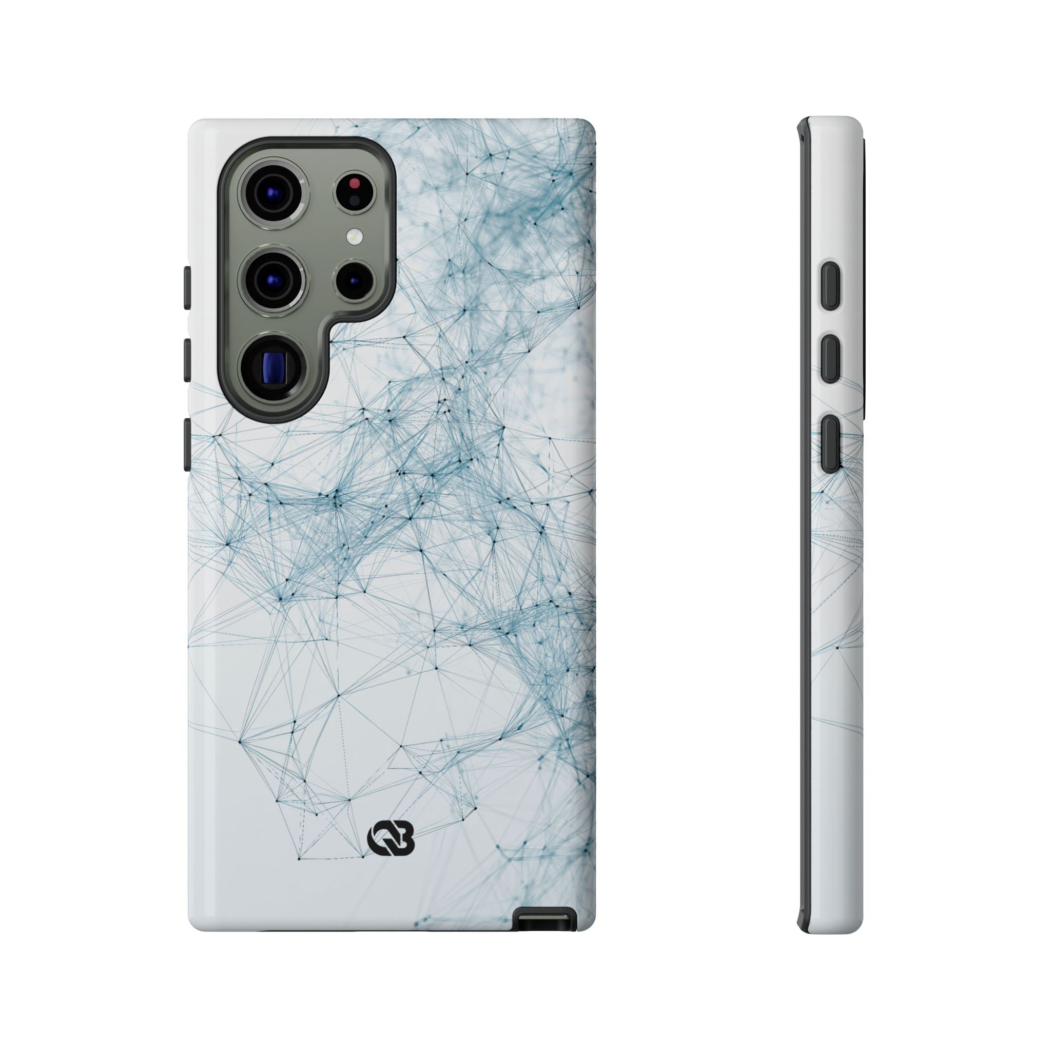 Blue Tough Phone Case for Samsung - Glacial Neural Web