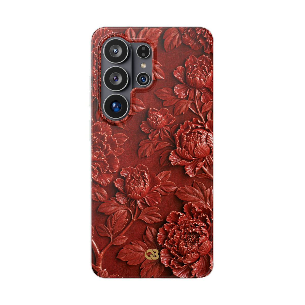 Cinnabar Peony Relief · Lite Phone Case for Samsung · Red