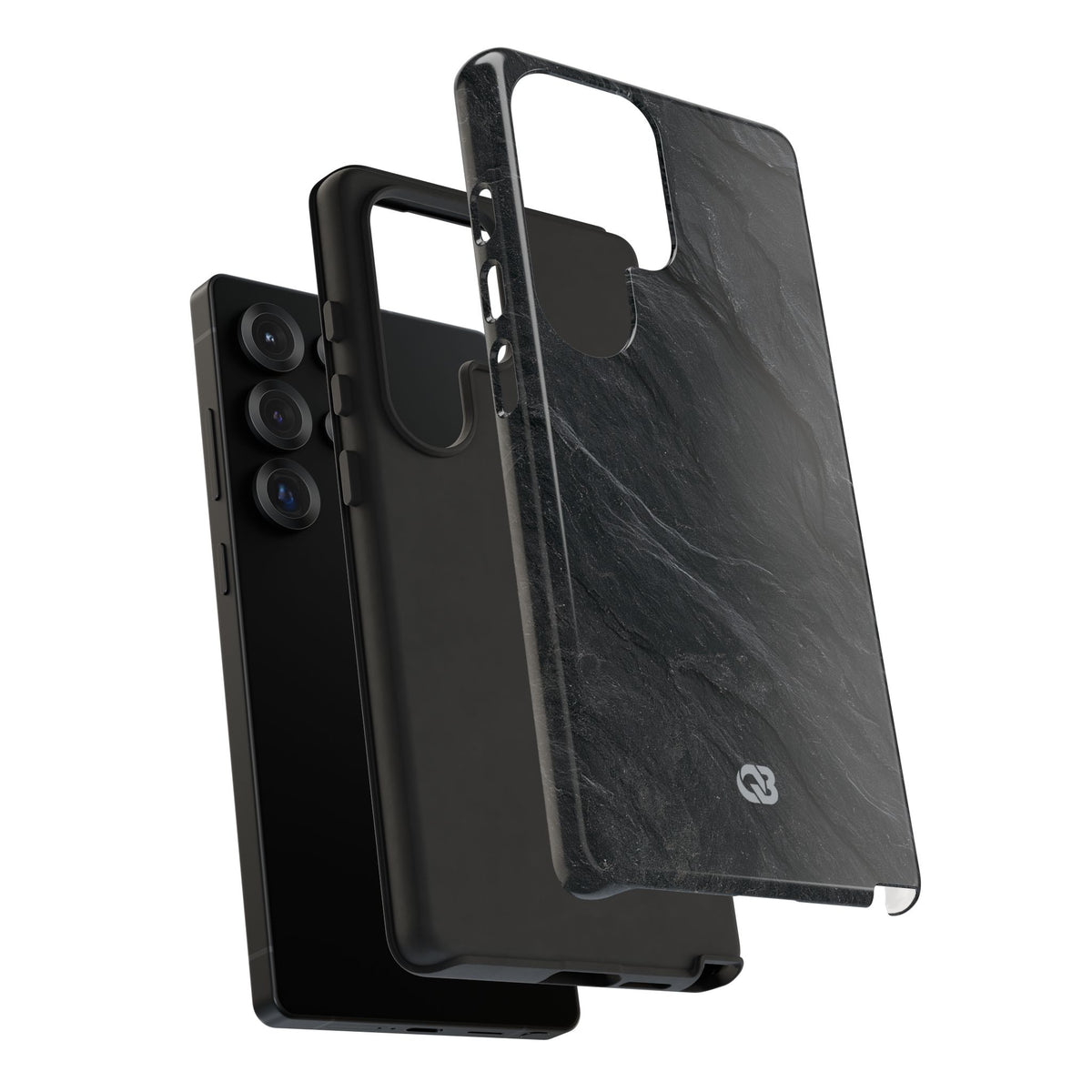 Black Tough Phone Case for Samsung - Midnight Slate Ridge
