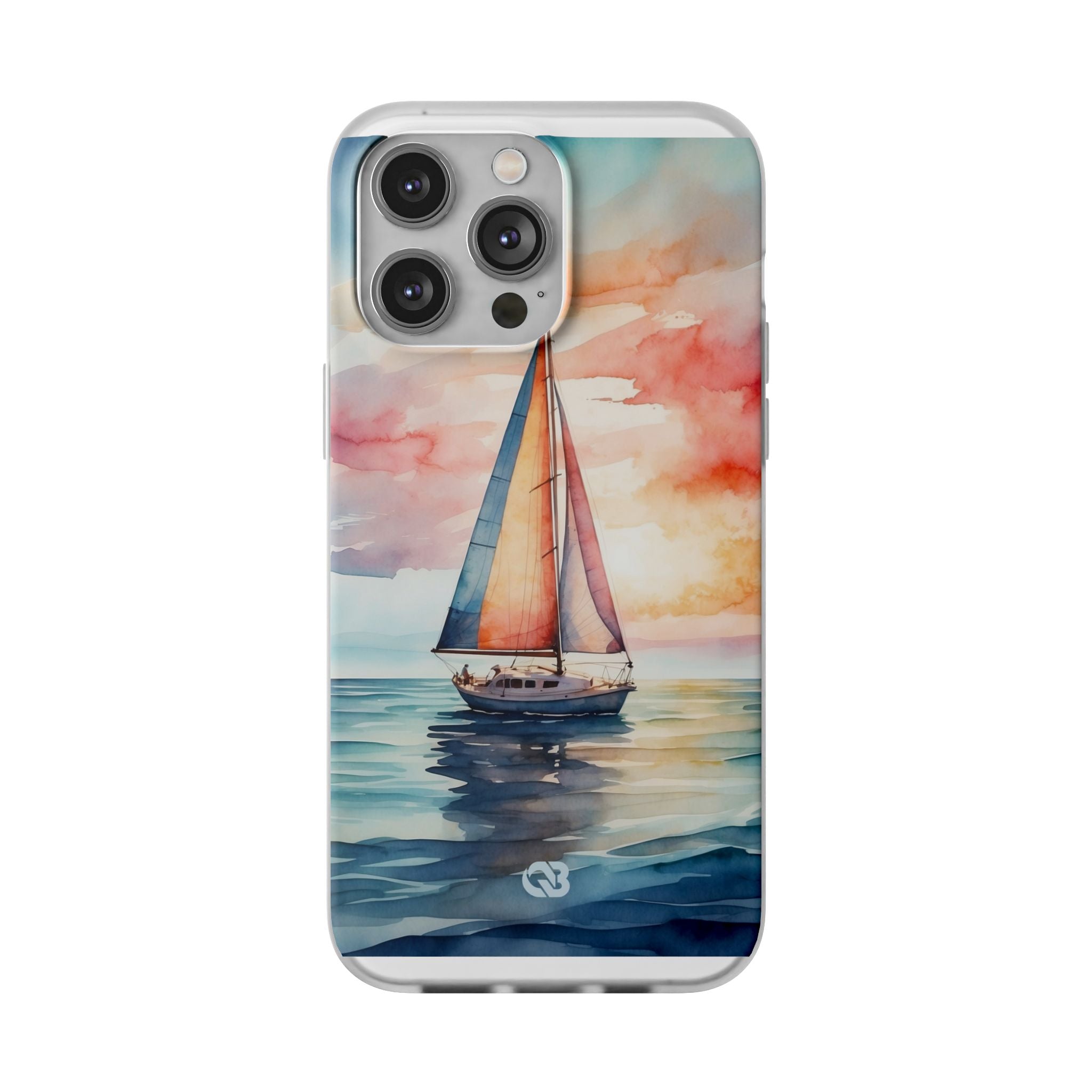 Crimson Horizon Sail · Soft Hoesje voor iPhone