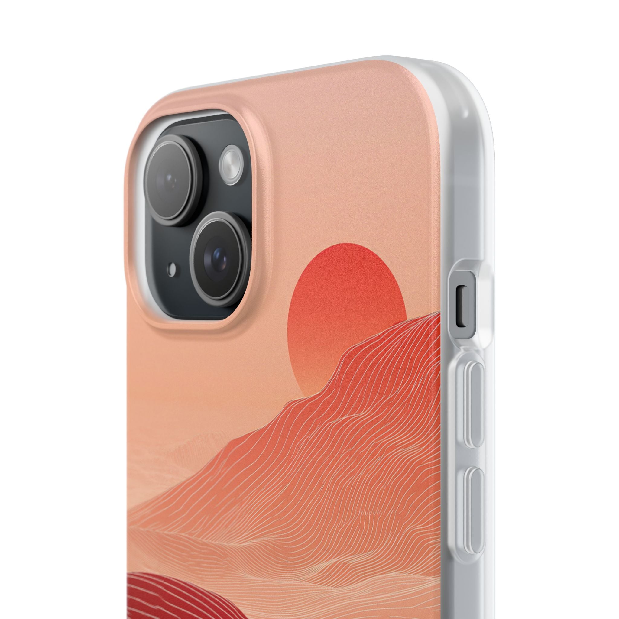 Red Lite Phone Case for iPhone - Crimson Ridge Lines