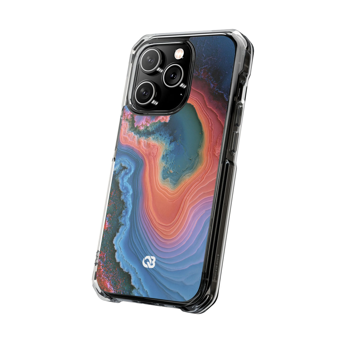 Luminous Resonance · Clear Impact Magnetic Phone Case for iPhone · Blue