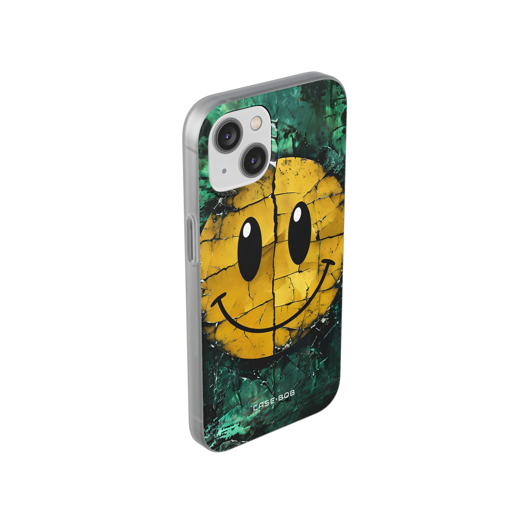 Cracked Smiley iPhone 14 Case - Soft