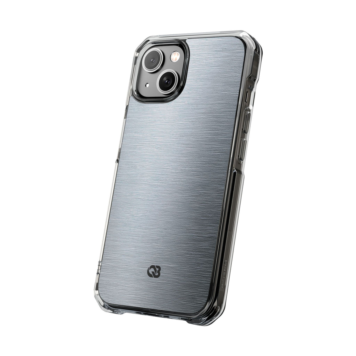 Silver Impact MagSafe Phone Case for iPhone - Satin Chrome Grain