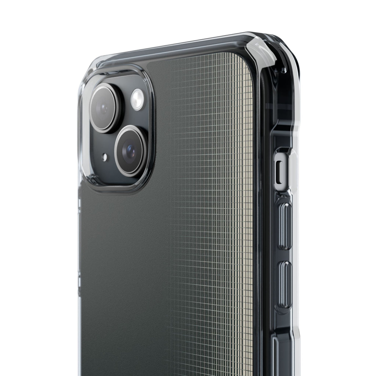 Grey Impact MagSafe Phone Case for iPhone - Charcoal Tech Grid