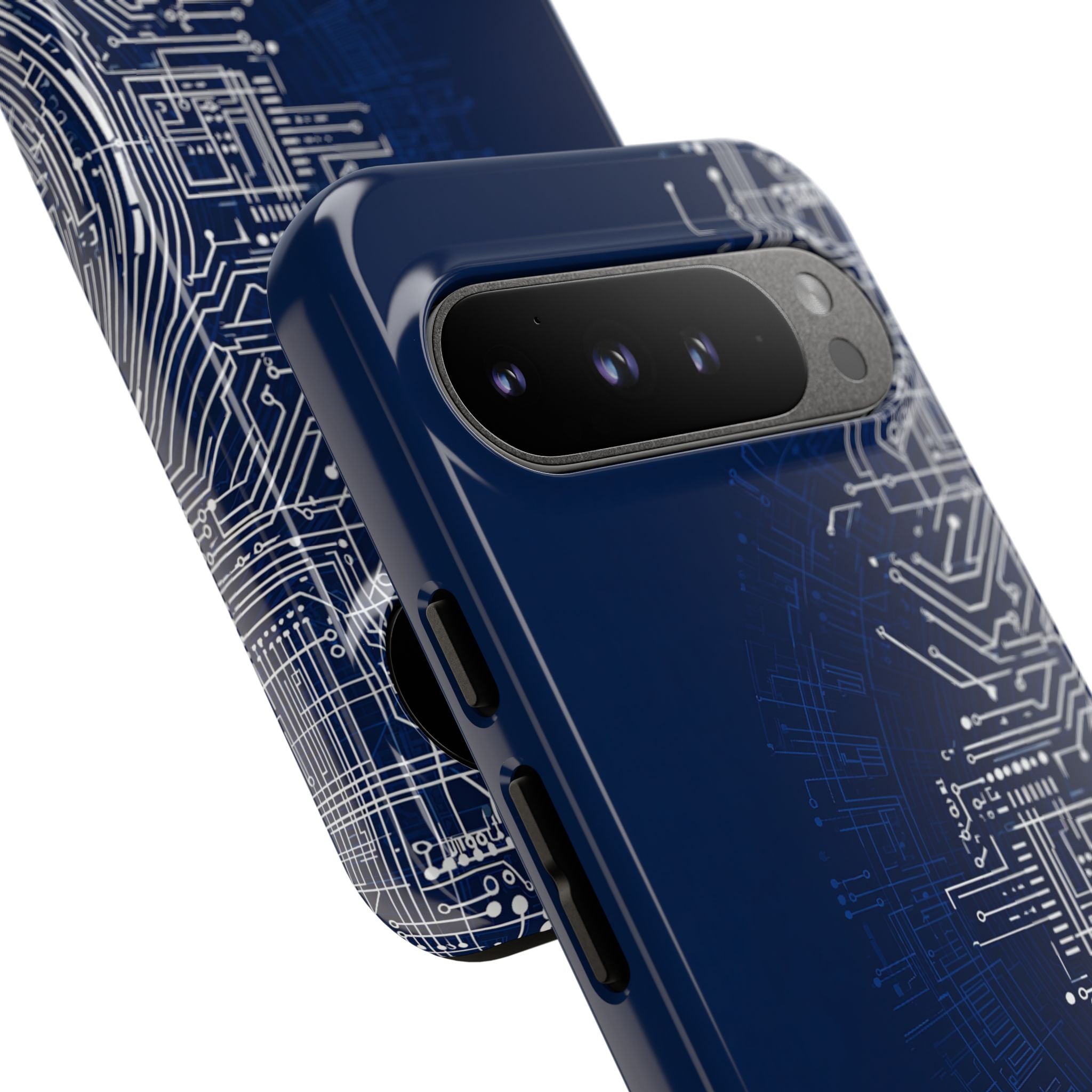 Blue Tough Phone Case for Google Pixel - Cobalt Circuit Logic