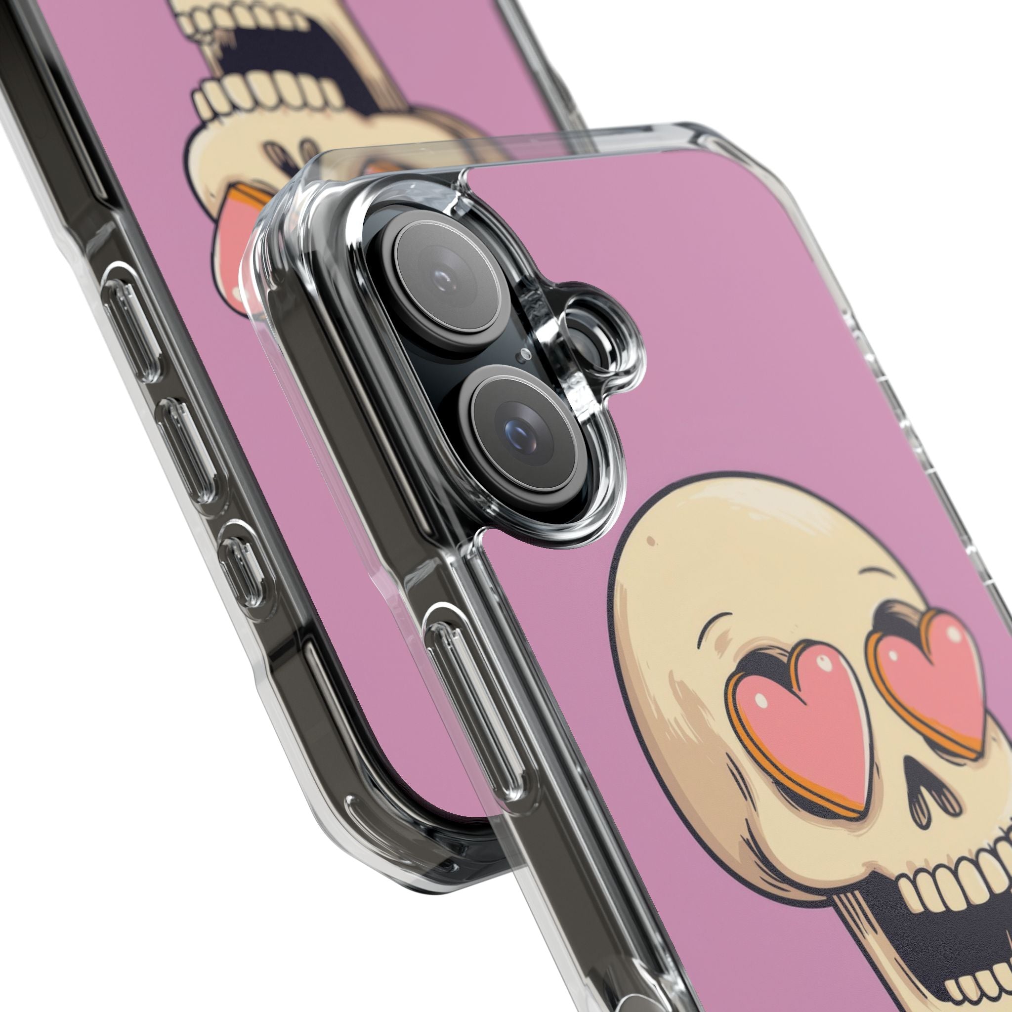 Heart Eyed Skull iPhone 16 Case - Impact