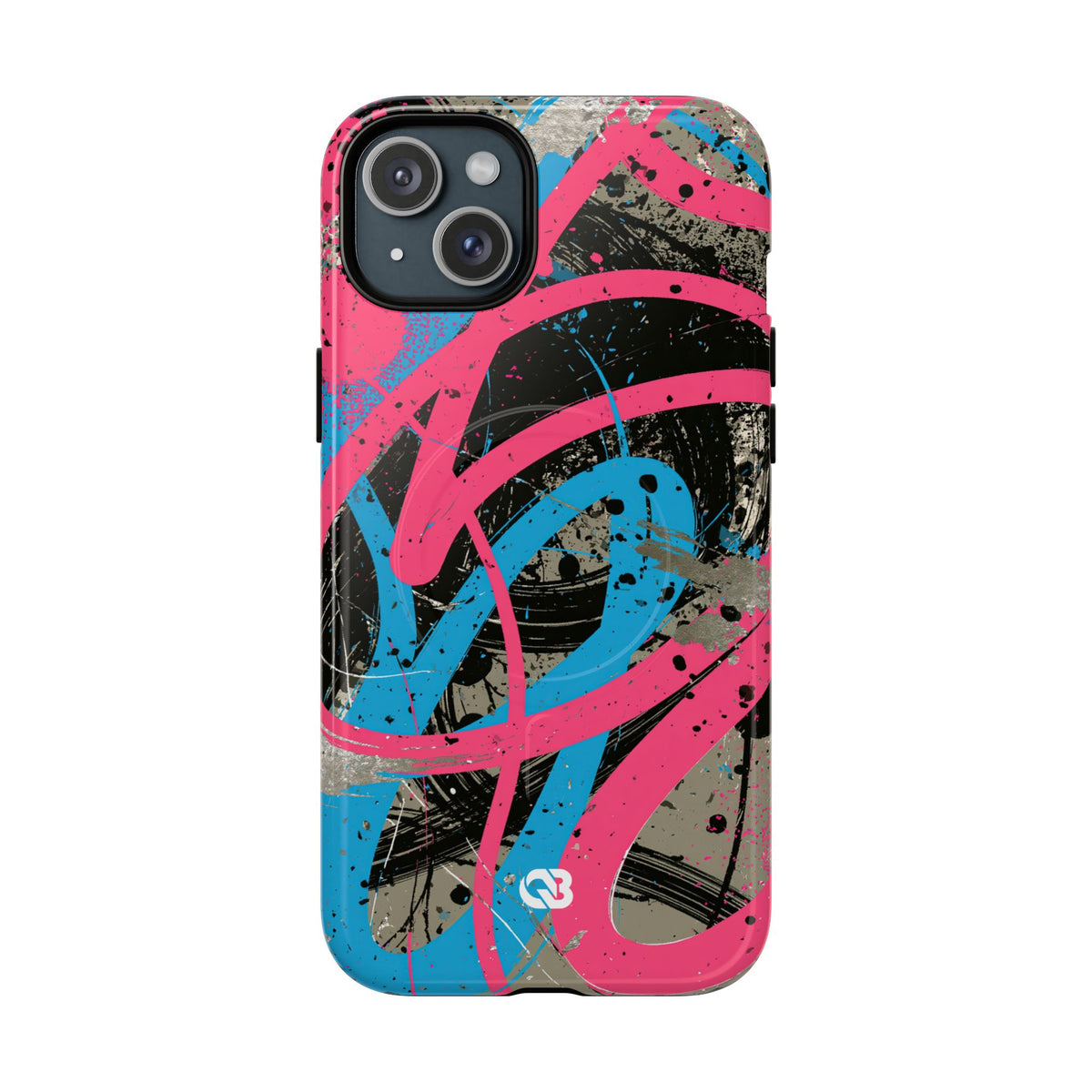 Cyber Splatter Flow · Tough 2.0 Magnetic Phone Case for iPhone · Pink