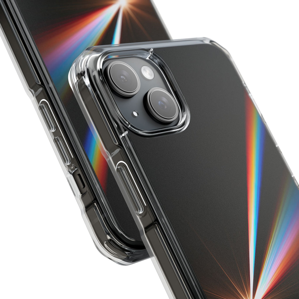 Spectral Refraction · Clear Impact Magnetic Phone Case for iPhone · Black