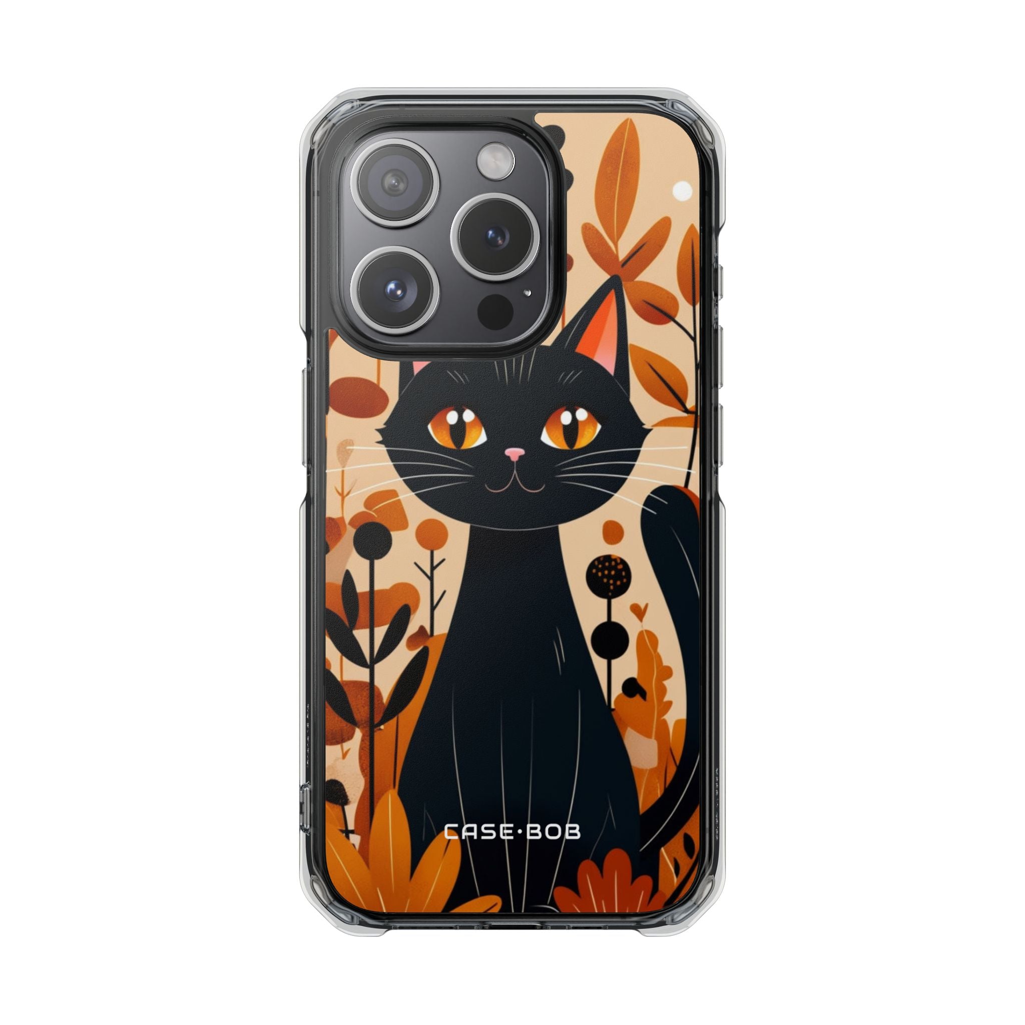 Black Cat Glow iPhone 15 Pro Case - Impact