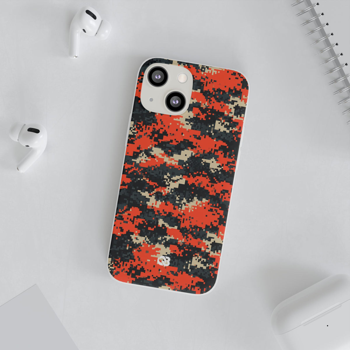 Signal Pixel Camo · Lite Phone Case for iPhone · Orange