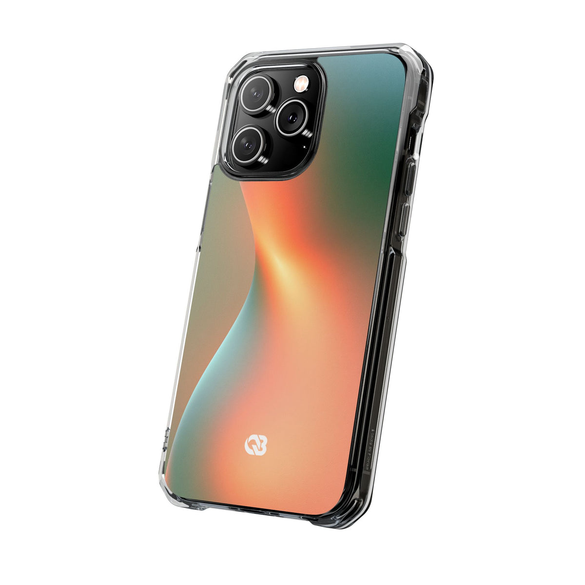 Radiant Contour · Clear Impact Magnetic Phone Case for iPhone · Orange