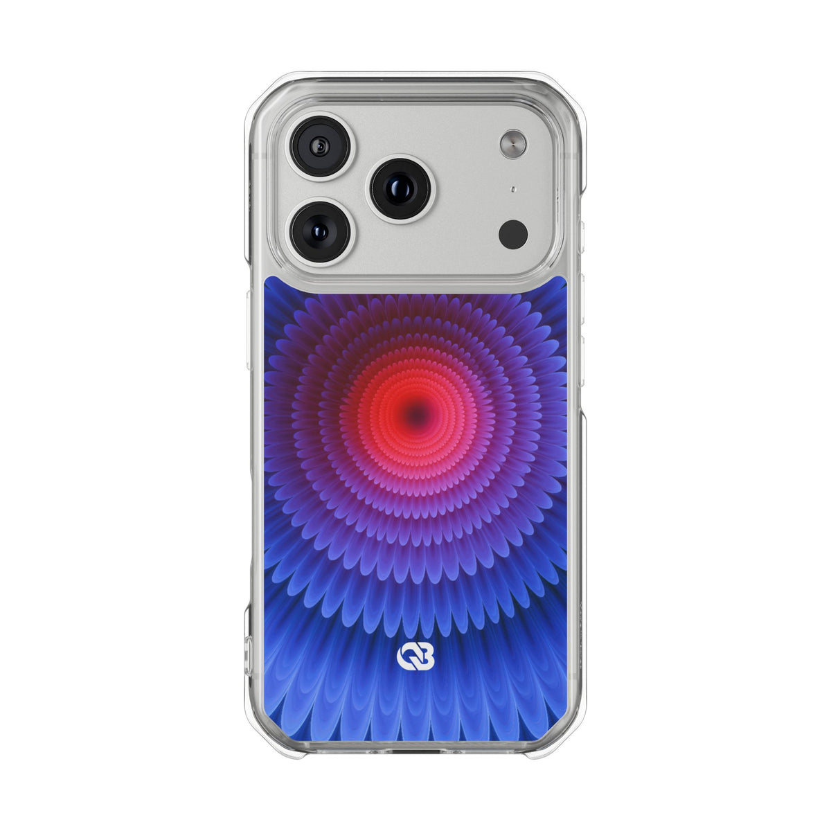 Radial Spectrum Bloom · Clear Impact Magnetic Phone Case for iPhone · Blue