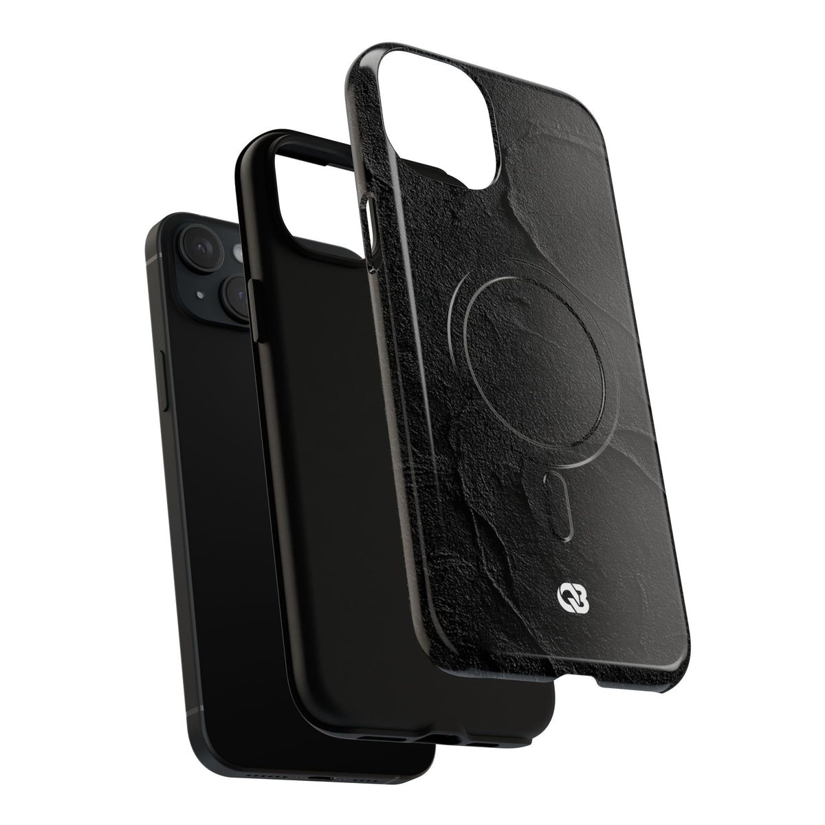 Obsidian Stucco Relief · Tough 2.0 Magnetic Phone Case for iPhone · Black