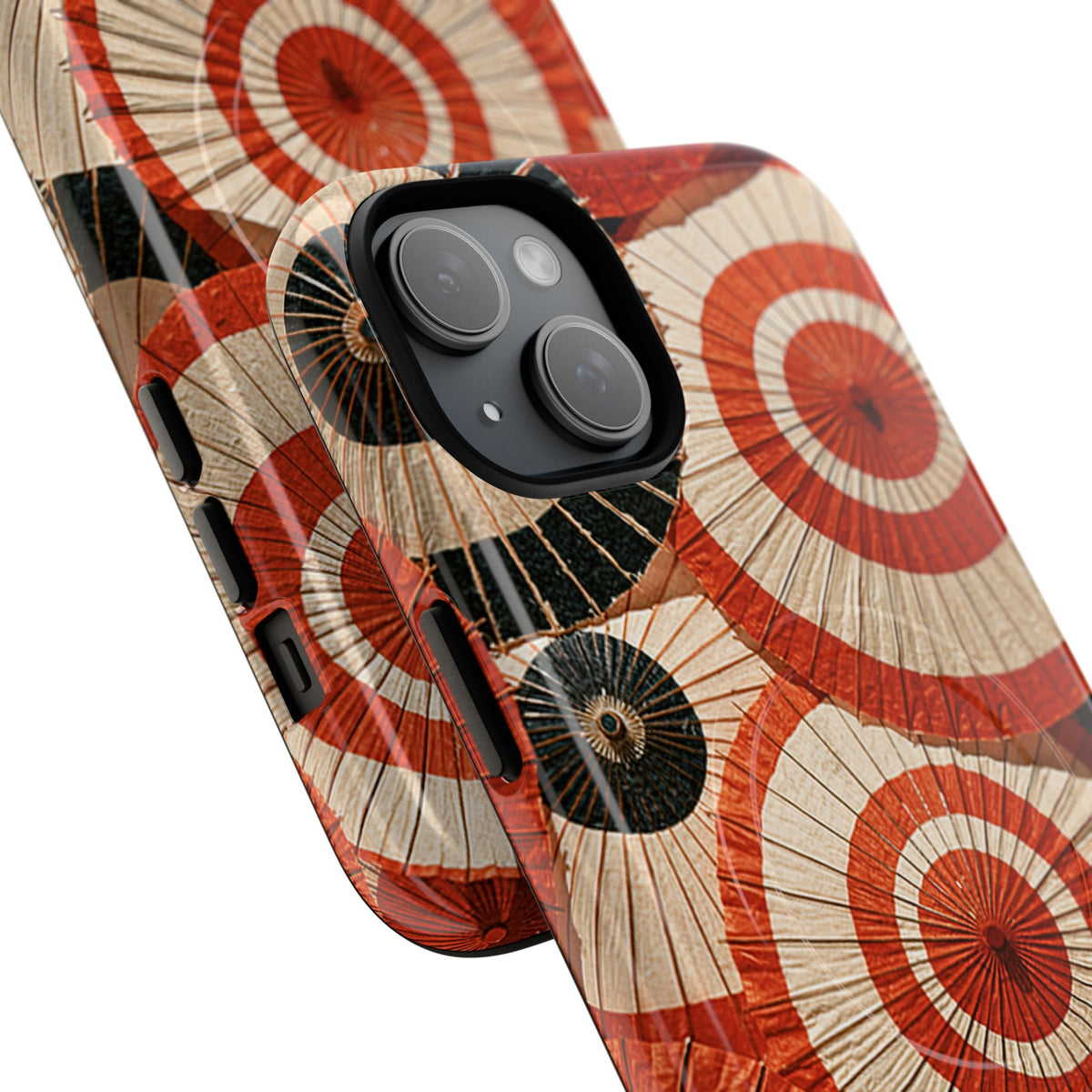 Vermilion Wagasa Motif · Tough 2.0 Magnetic Phone Case for iPhone · Red