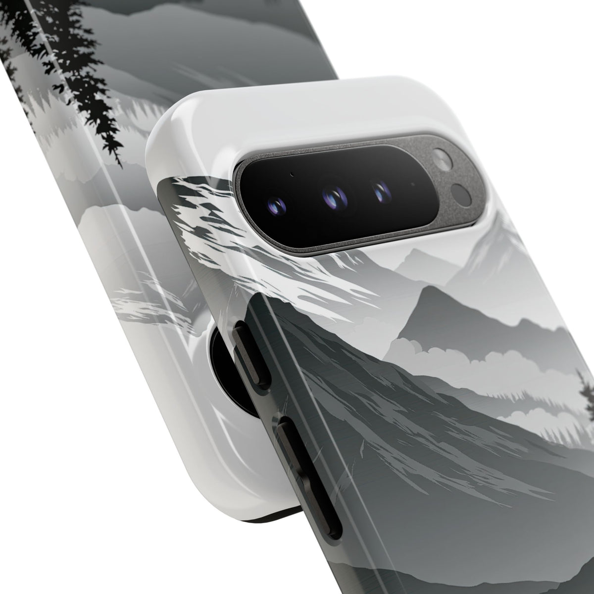 Grey Tough Phone Case for Google Pixel - Granite Ridge Mist
