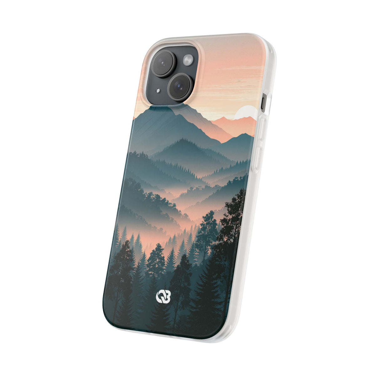 Teal Lite Phone Case for iPhone - Alpine Teal Horizon