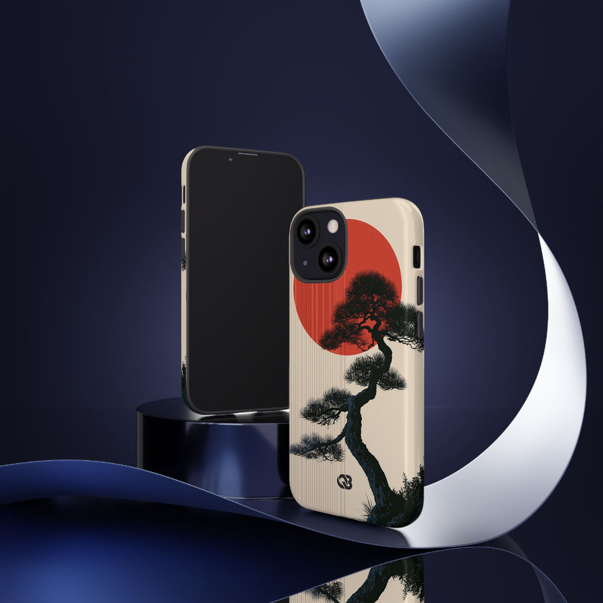 Crimson Sun Bonsai · Tough Phone Case for iPhone · Beige