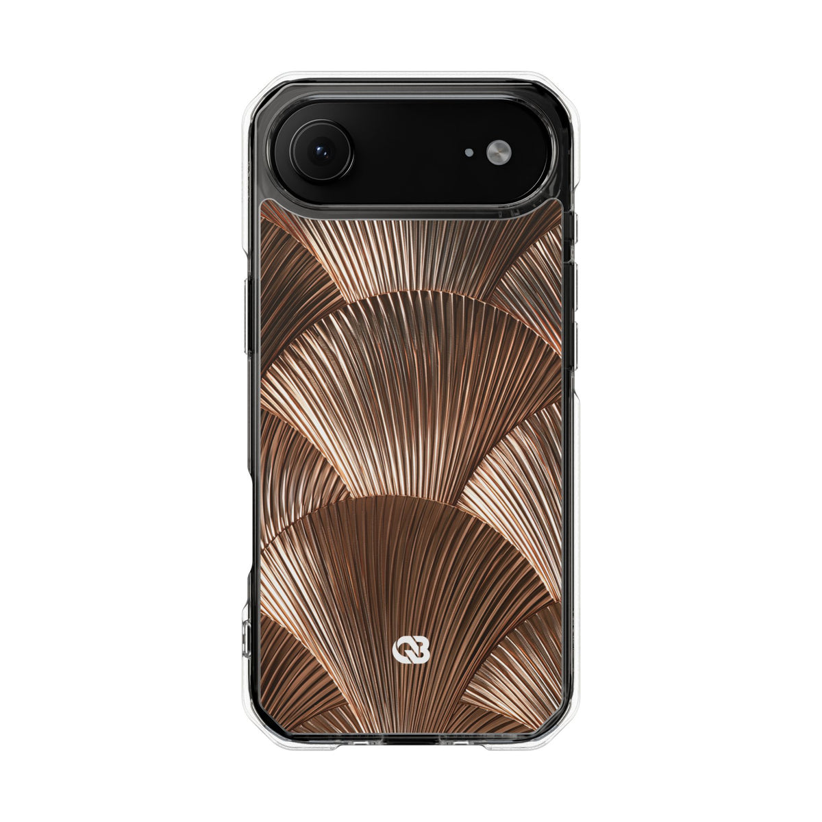 Rose Gilded Fan · Clear Impact Magnetic Phone Case for iPhone · Gold