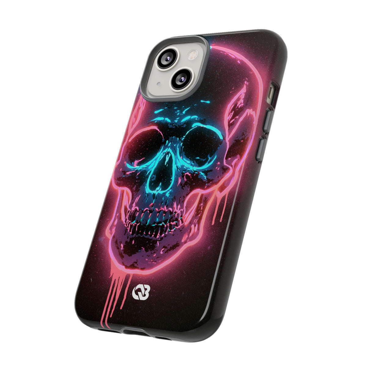 Neon Drip Skull · Tough Phone Case for iPhone · Black