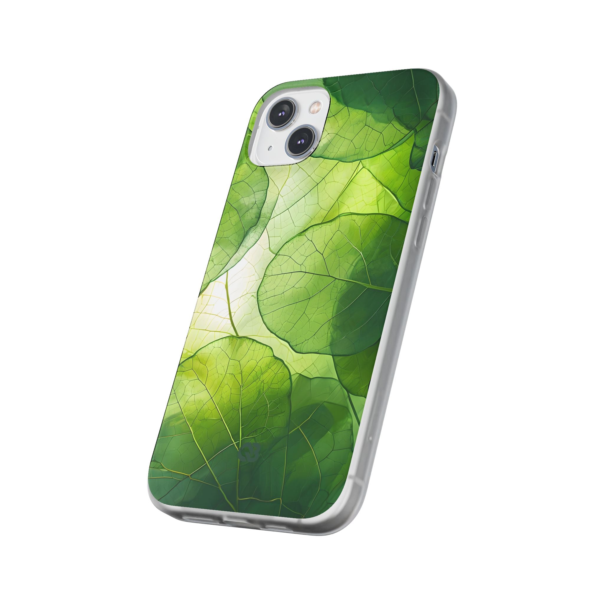 Emerald Leaf Veins · Soft Phone Case for iPhone