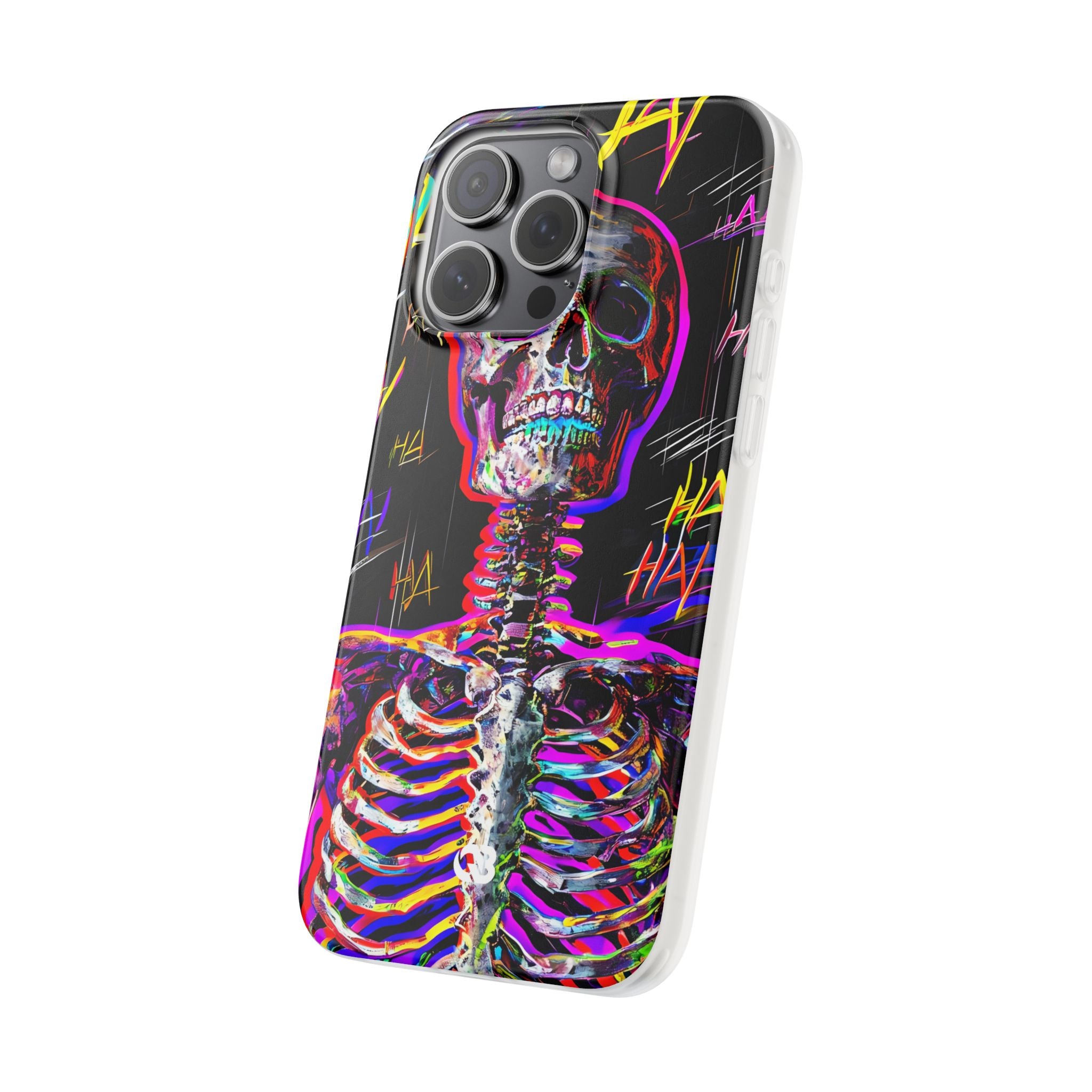 Neon Glitch Skeleton · Soft Handyhülle für iPhone