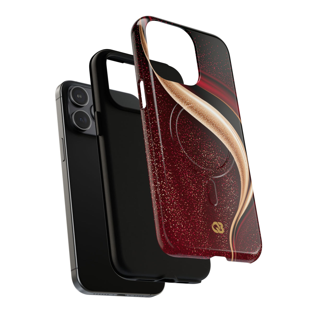 Gilded Crimson Flow · Tough 2.0 Magnetic Phone Case for iPhone · Red