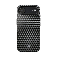 Silver Tough 2.0 Magsafe Phone Case for iPhone - Brutalist Steel Mesh