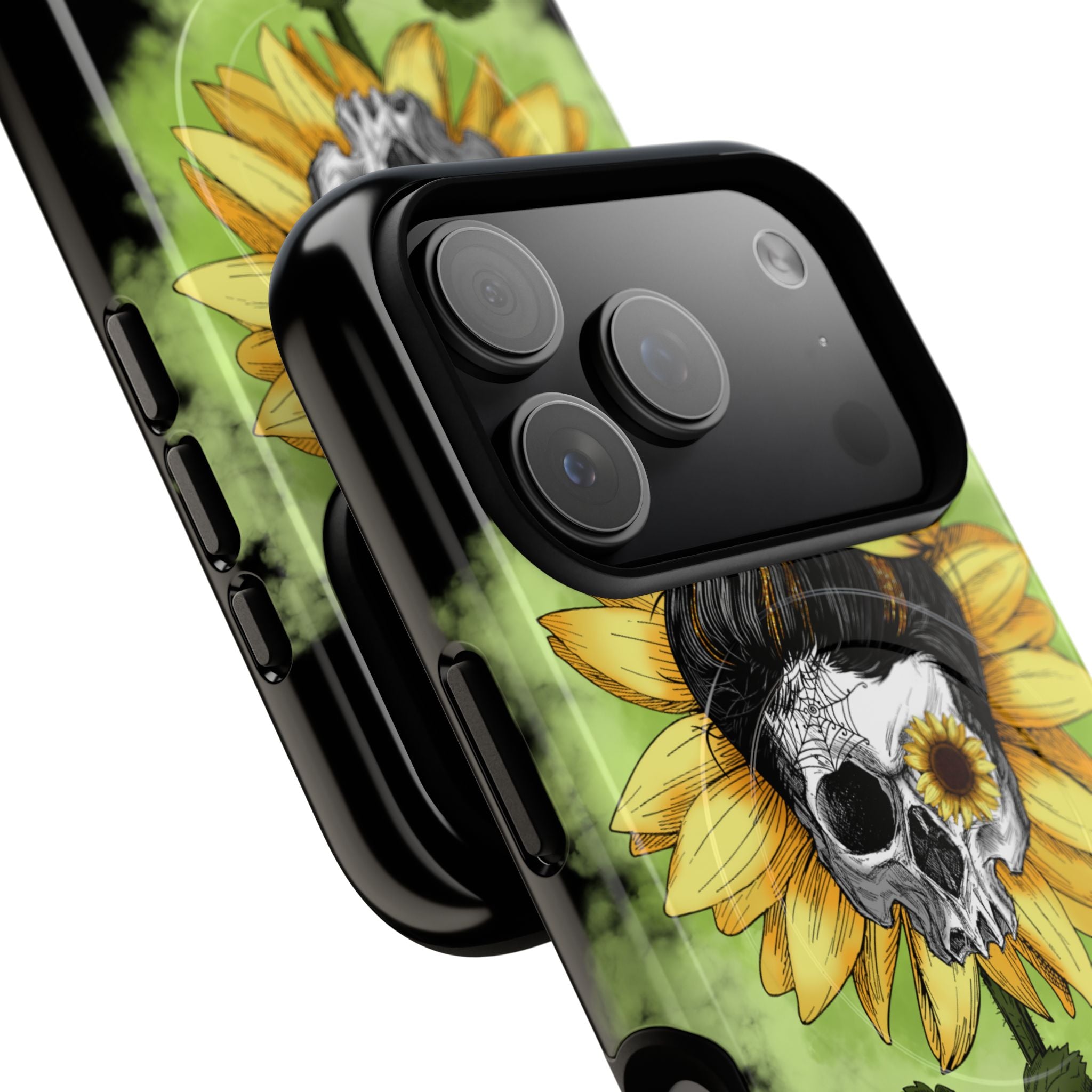Sunflower Skull iPhone 17 Pro Case - Tough+ - CASE•BOB