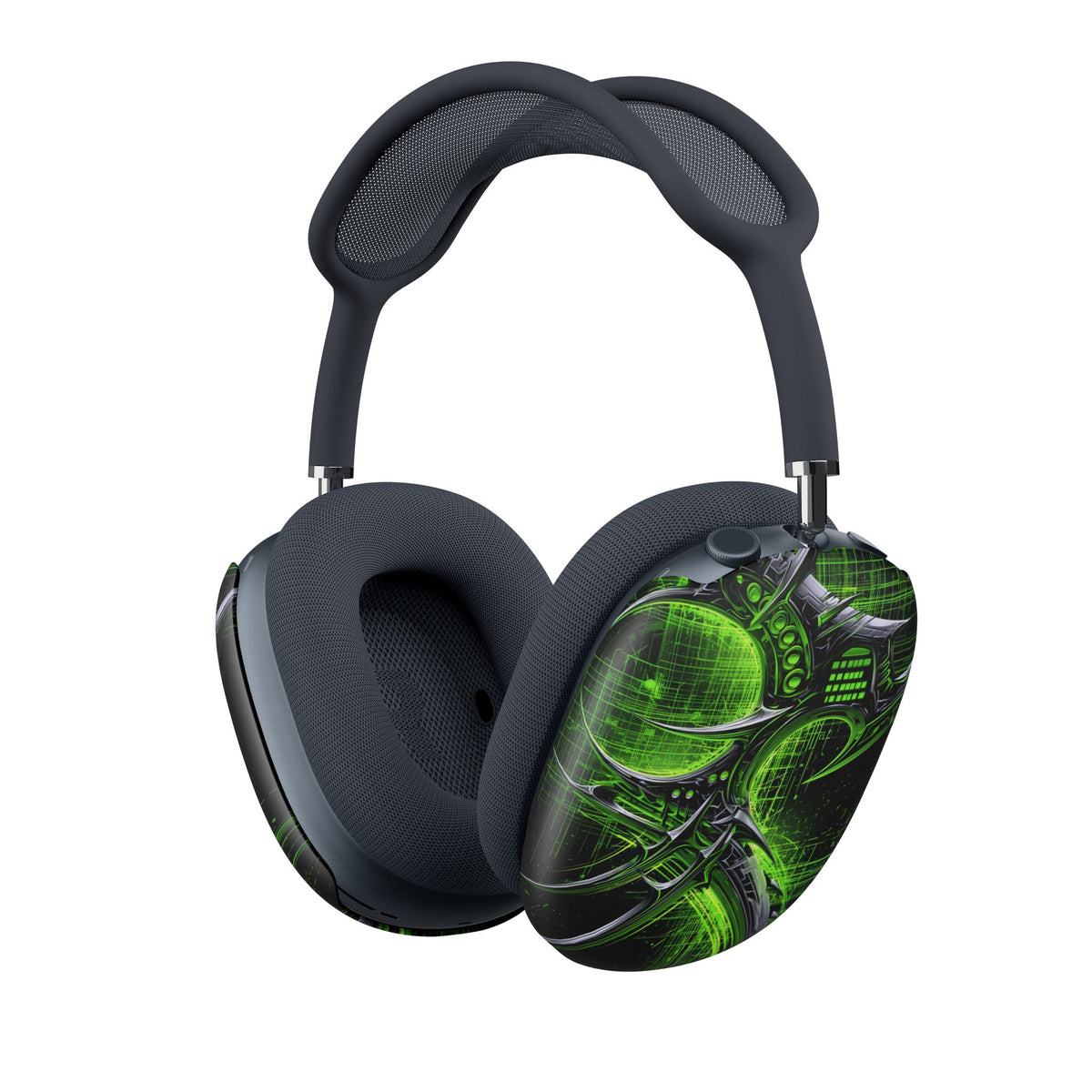 Cyber Sigil Grid · Hard Case for AirPods Max · Green