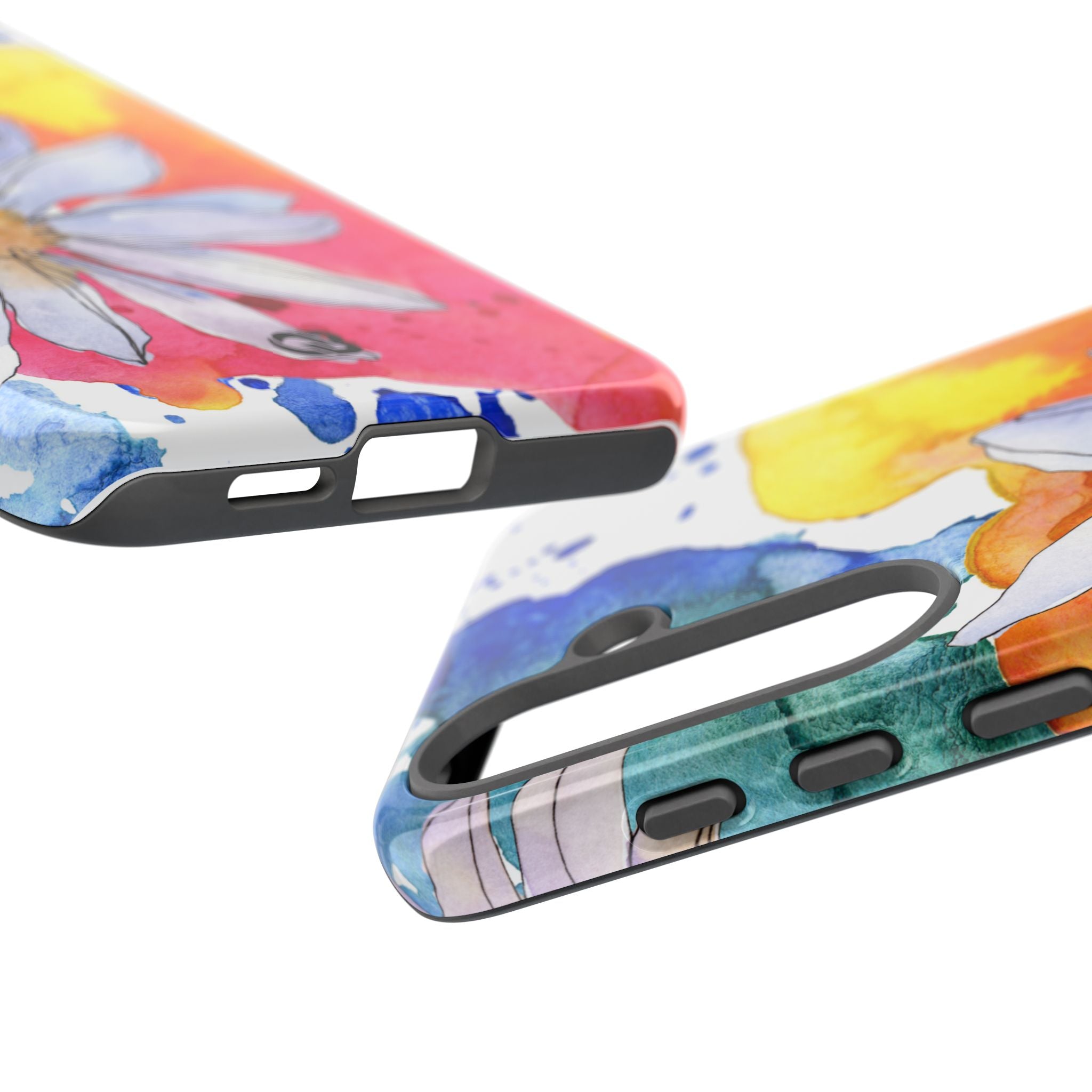 Vivid Bloom Splatter · Tough Handyhülle für Samsung