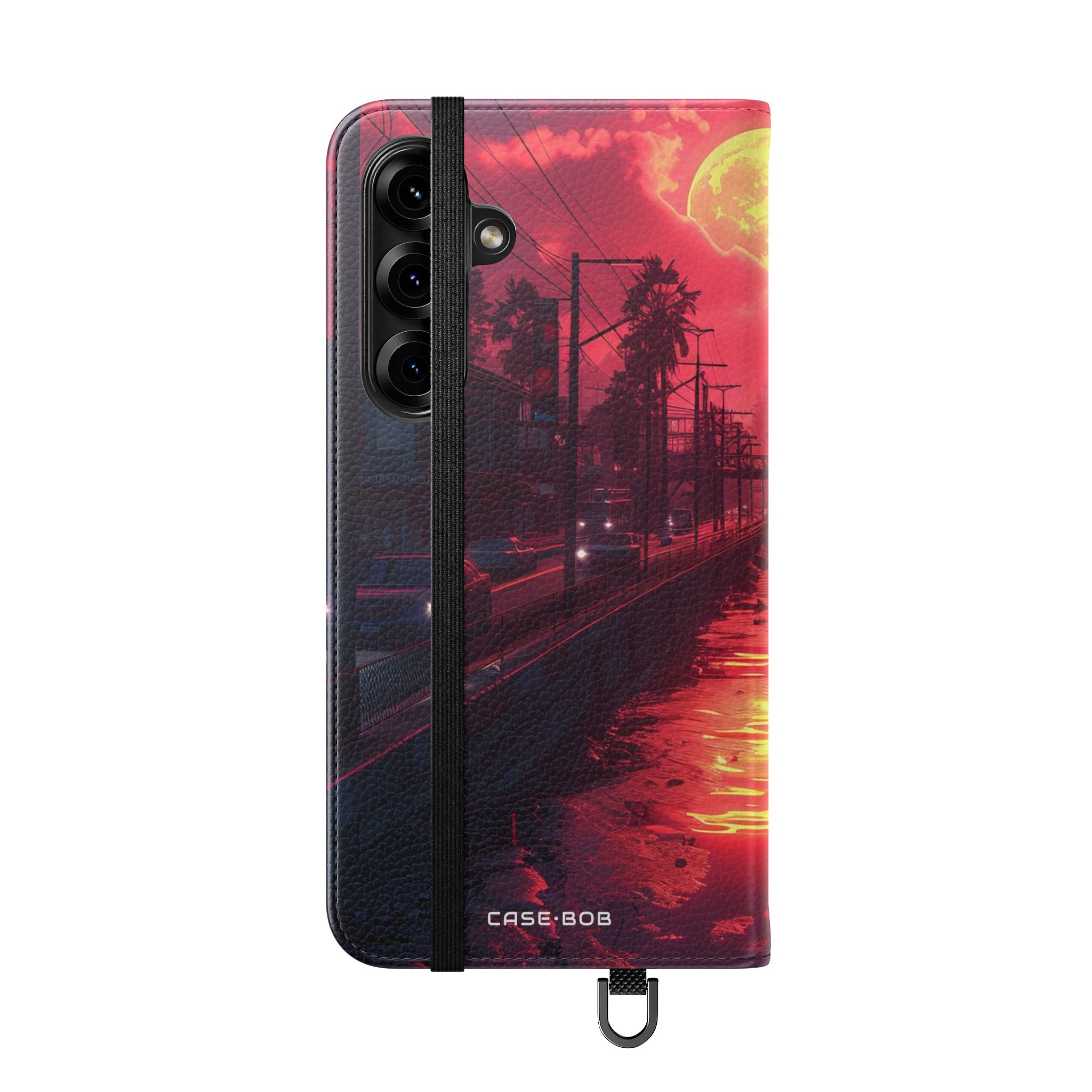 Yellow Moon Reflection - Samsung S25+ Case - Wallet