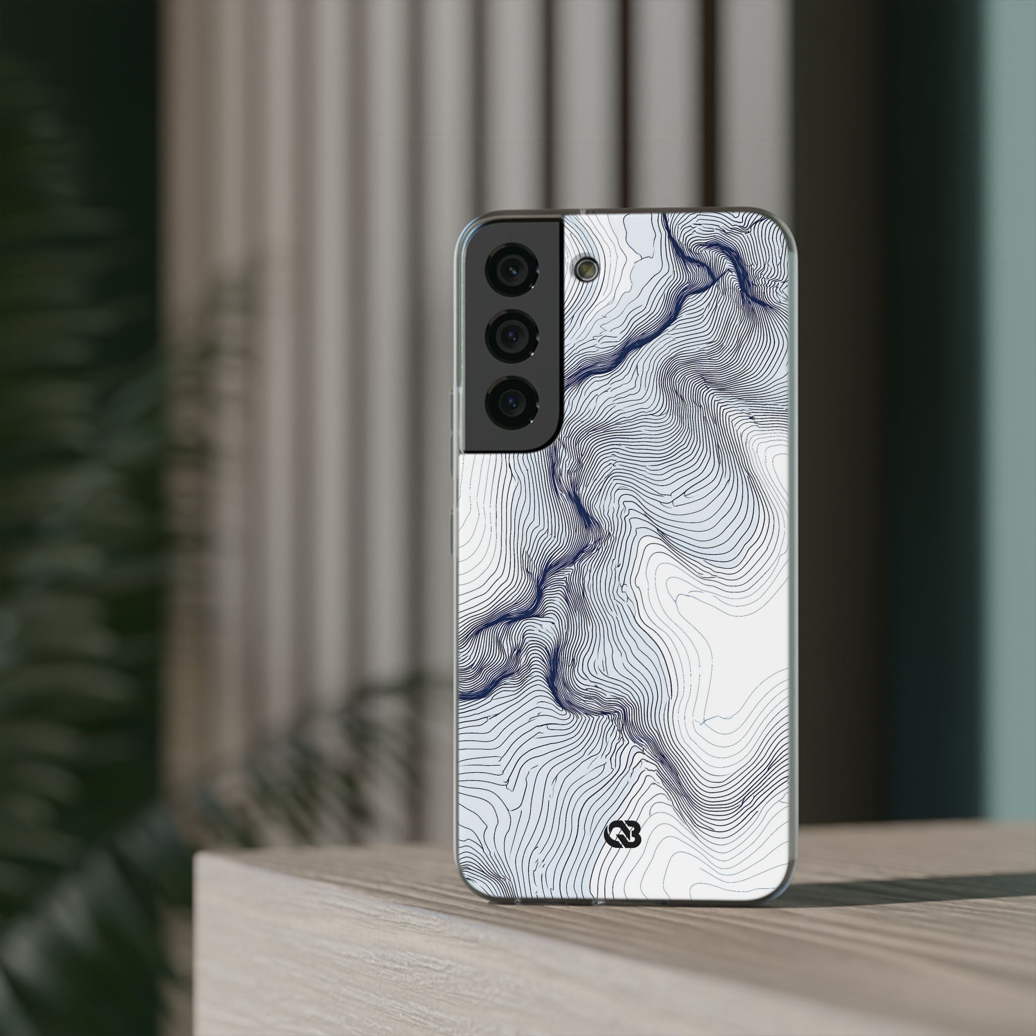 White Lite Phone Case for Samsung - Nordic Ridge Topo