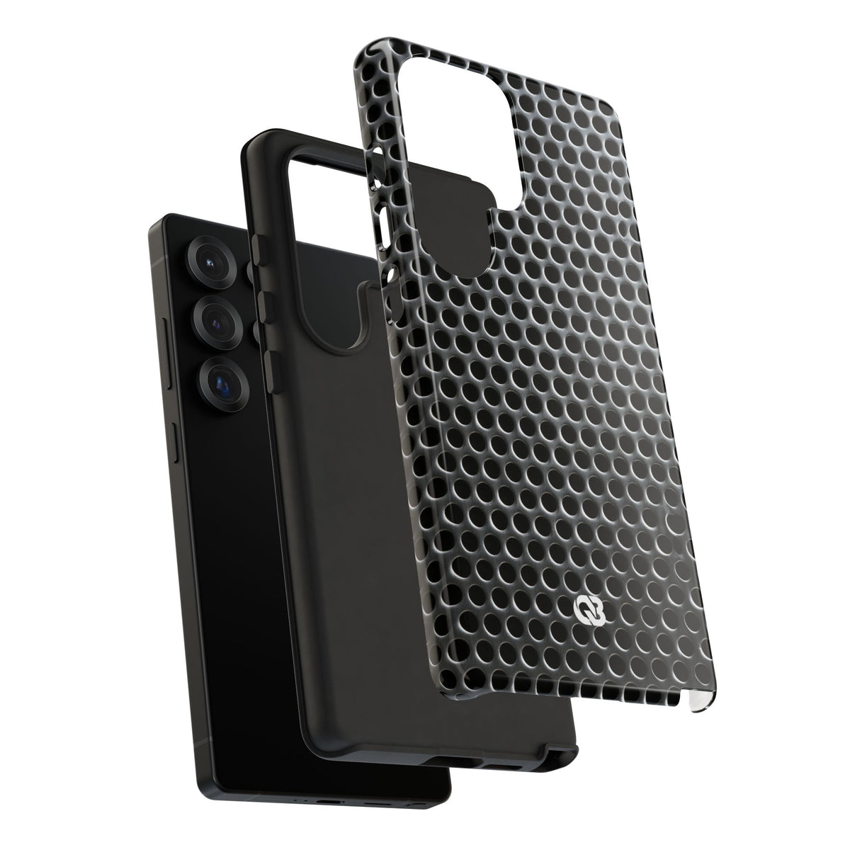 Brushed Perforated Steel · Tough Phone Case for Samsung · Silver