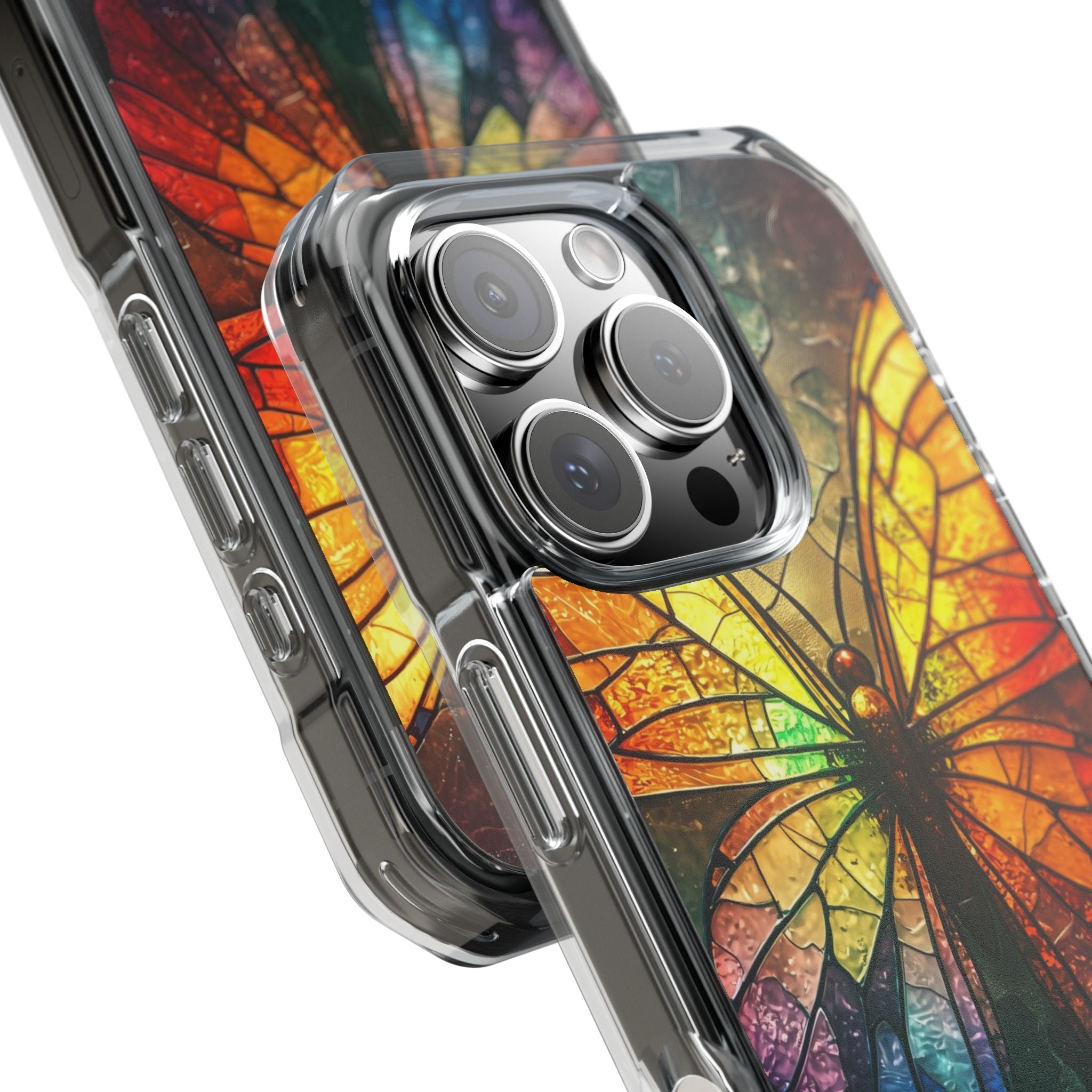 Buntglas-Schmetterling iPhone 16 Pro Case - Impact