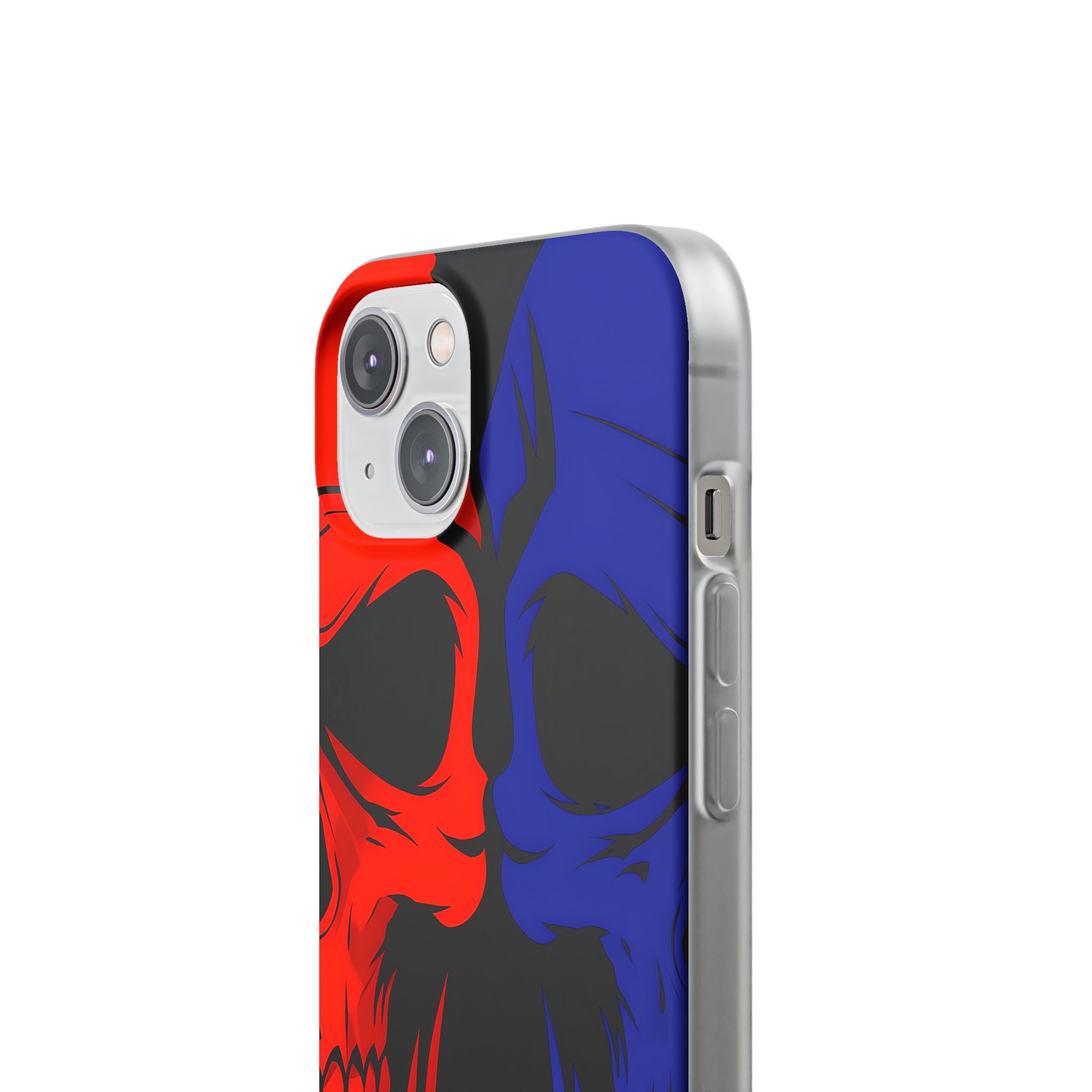 Crimson Cobalt Skulls · Soft Phone Case for iPhone
