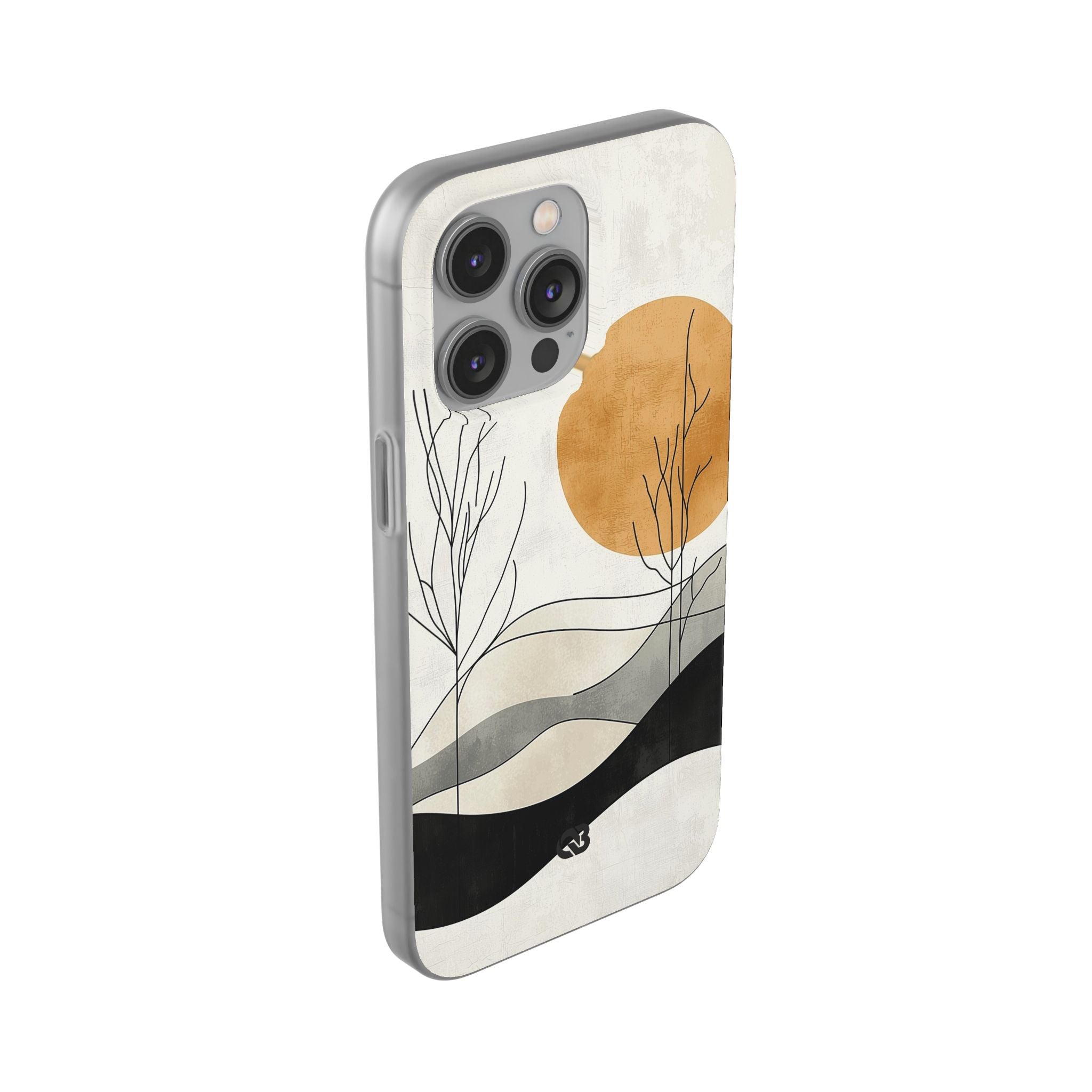 Burnt Horizon Lines · Soft Phone Case for iPhone