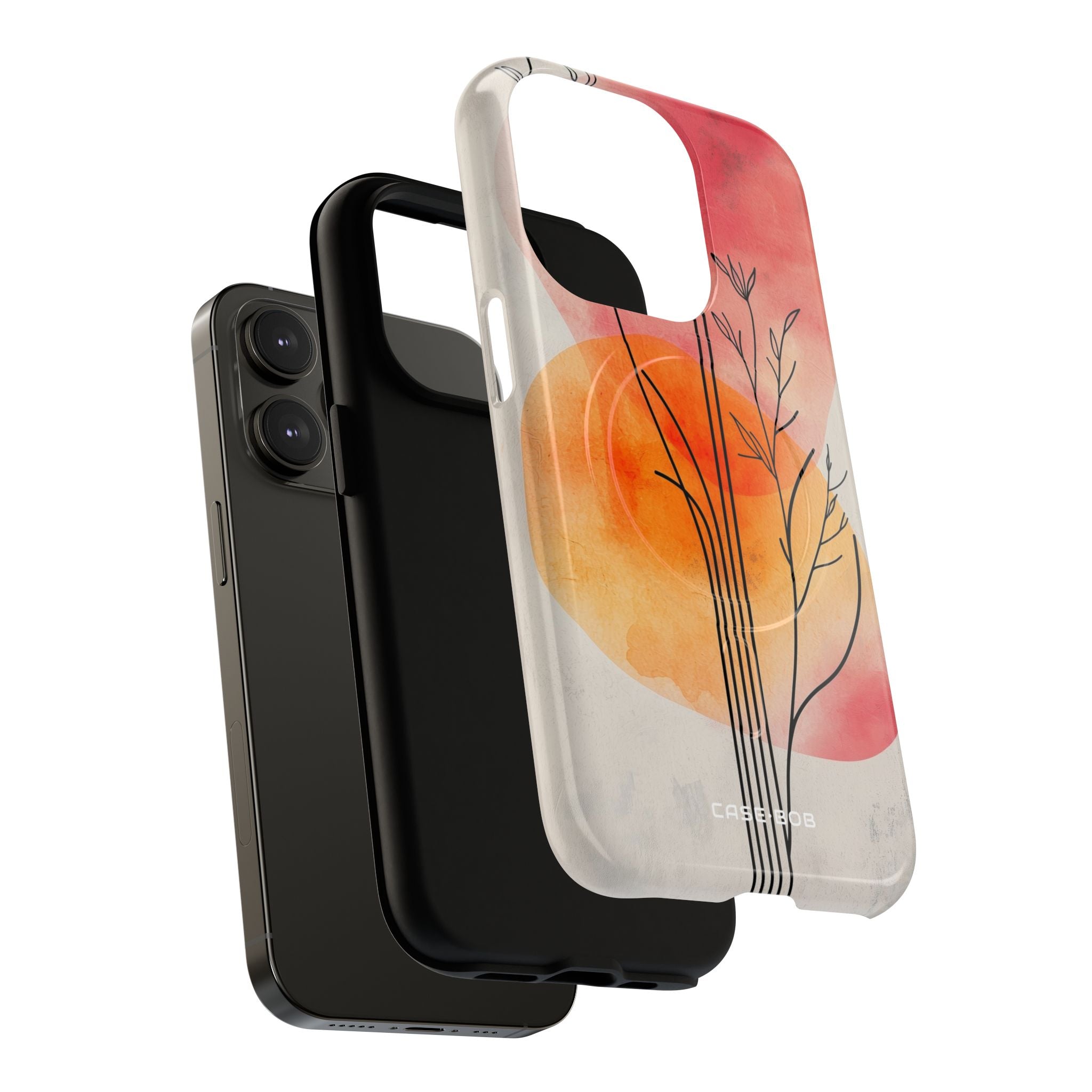 Curved Stem Sunset iPhone 14 Pro Case - Tough+