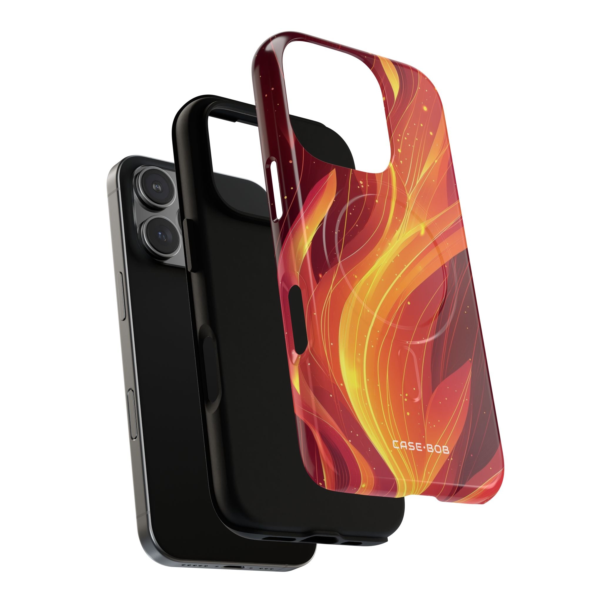 Flaming Flow iPhone 16 Pro Case - Tough+ - CASE•BOB