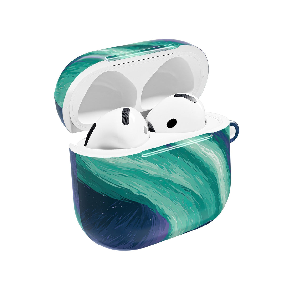 Arctic Aurora Bear · Hard Case for AirPods & AirPods Pro · Teal