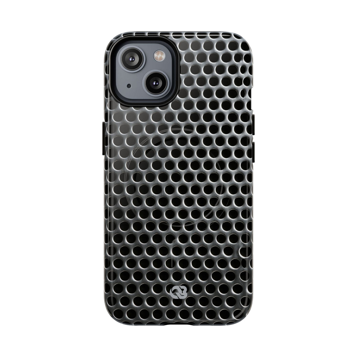 Silver Tough 2.0 Magsafe Phone Case for iPhone - Brutalist Steel Mesh