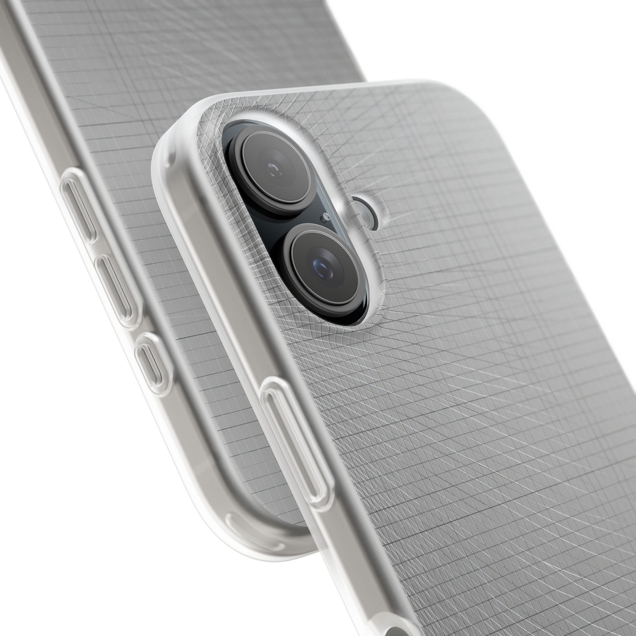 Grey Lite Phone Case for iPhone - Chrome Mesh Warp