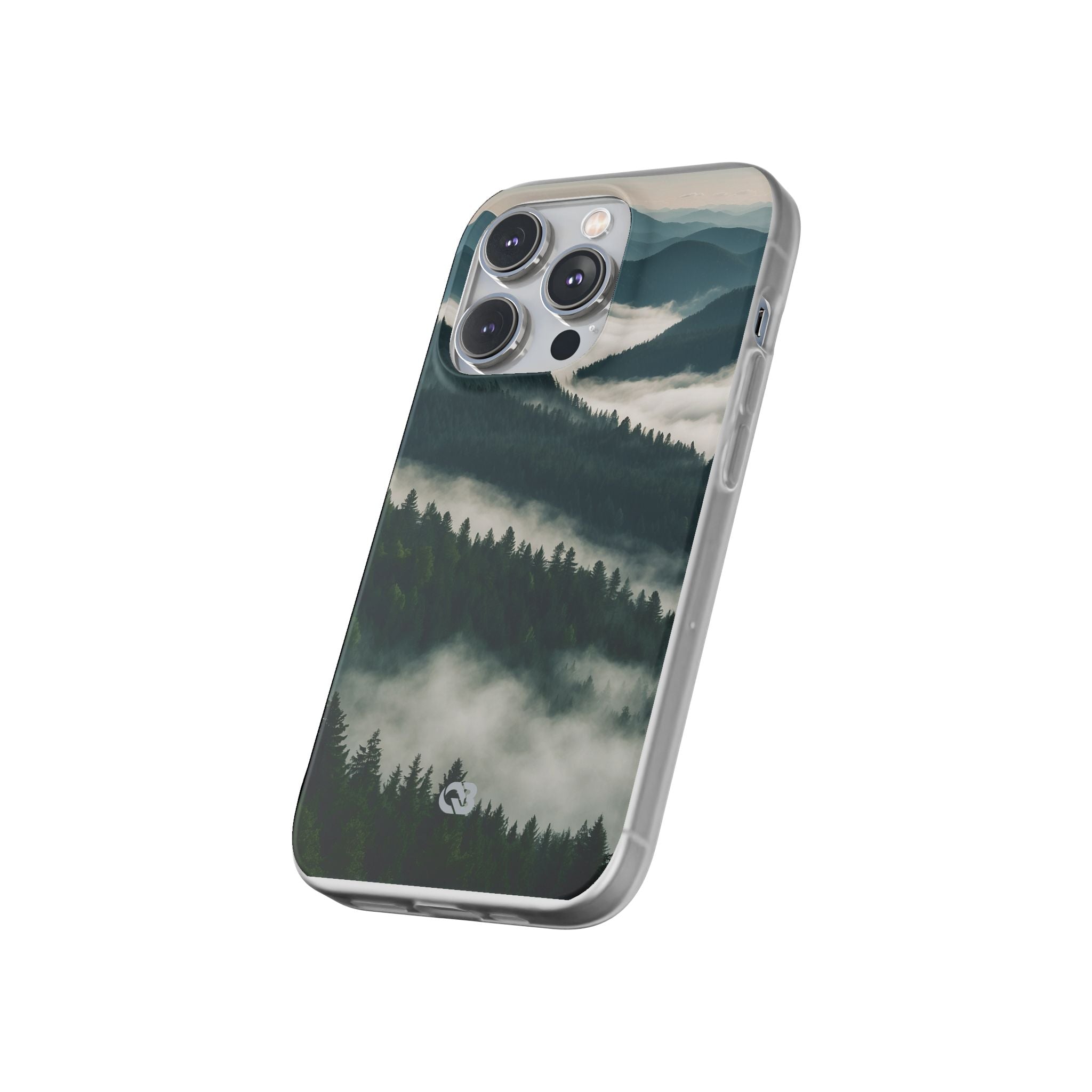 Misty Pine Peaks · Soft Hoesje voor iPhone