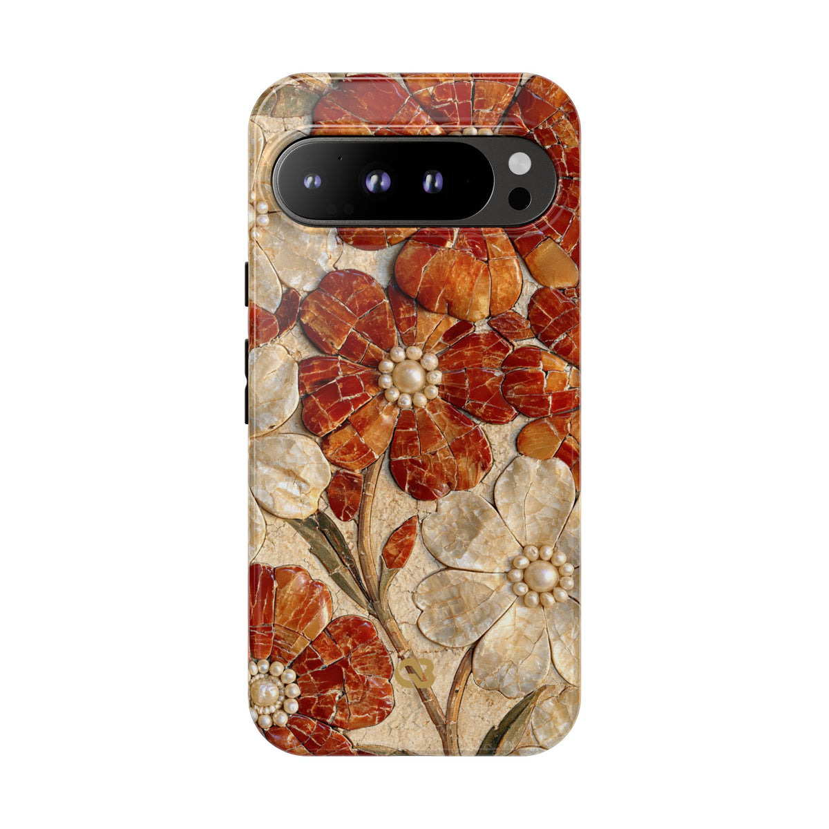 Carnelian Pearl Bloom · Tough Phone Case for Pixel · Orange